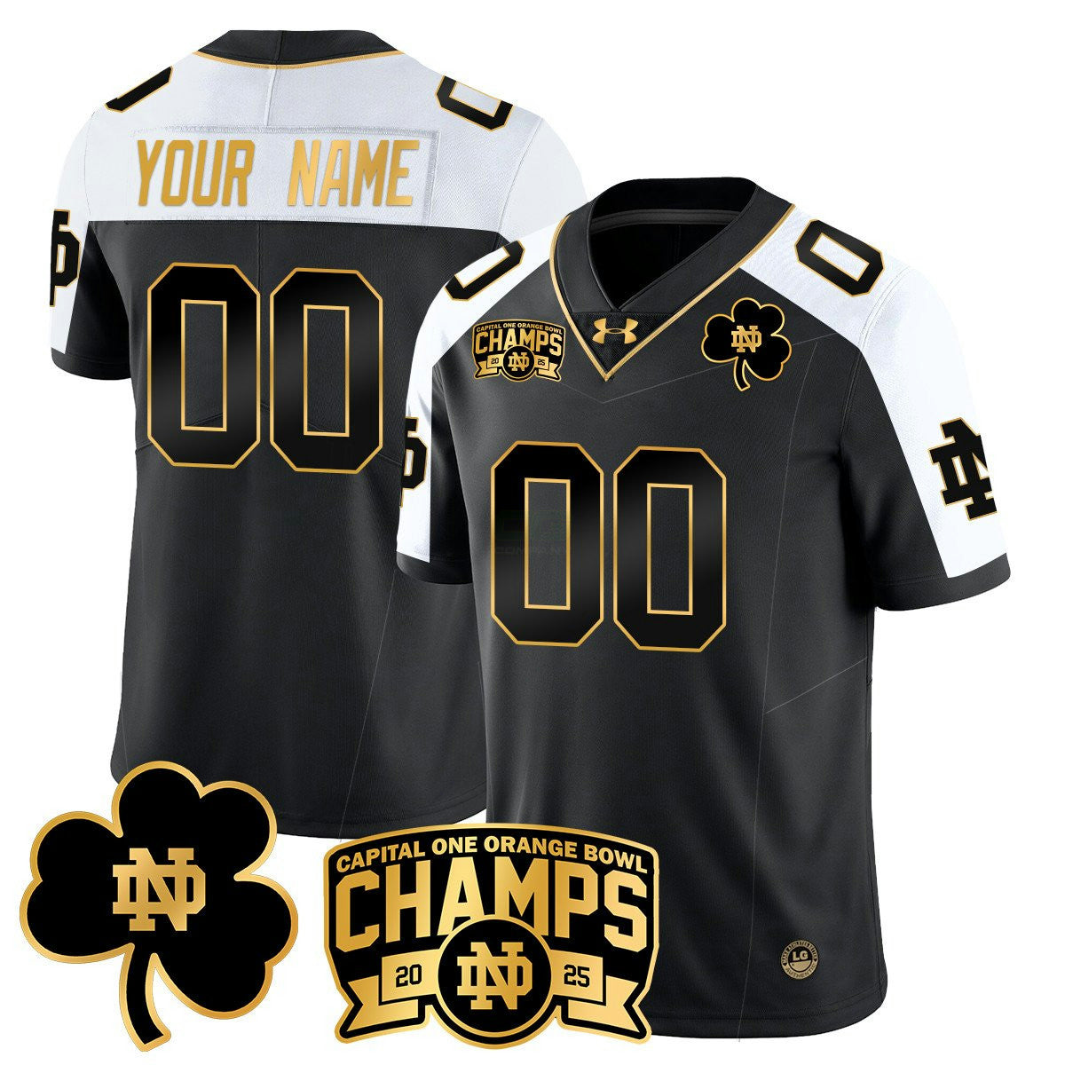 Camisa NCAA Custom 2025 Laranja Bowl Champions Jersey N6