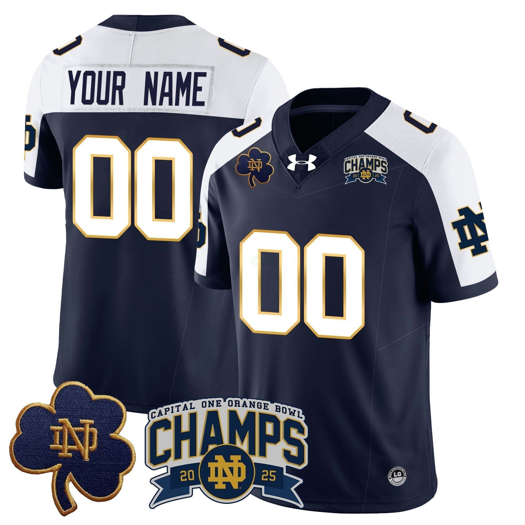 Camisa NCAA Custom 2025 Laranja Bowl Champions Jersey N6