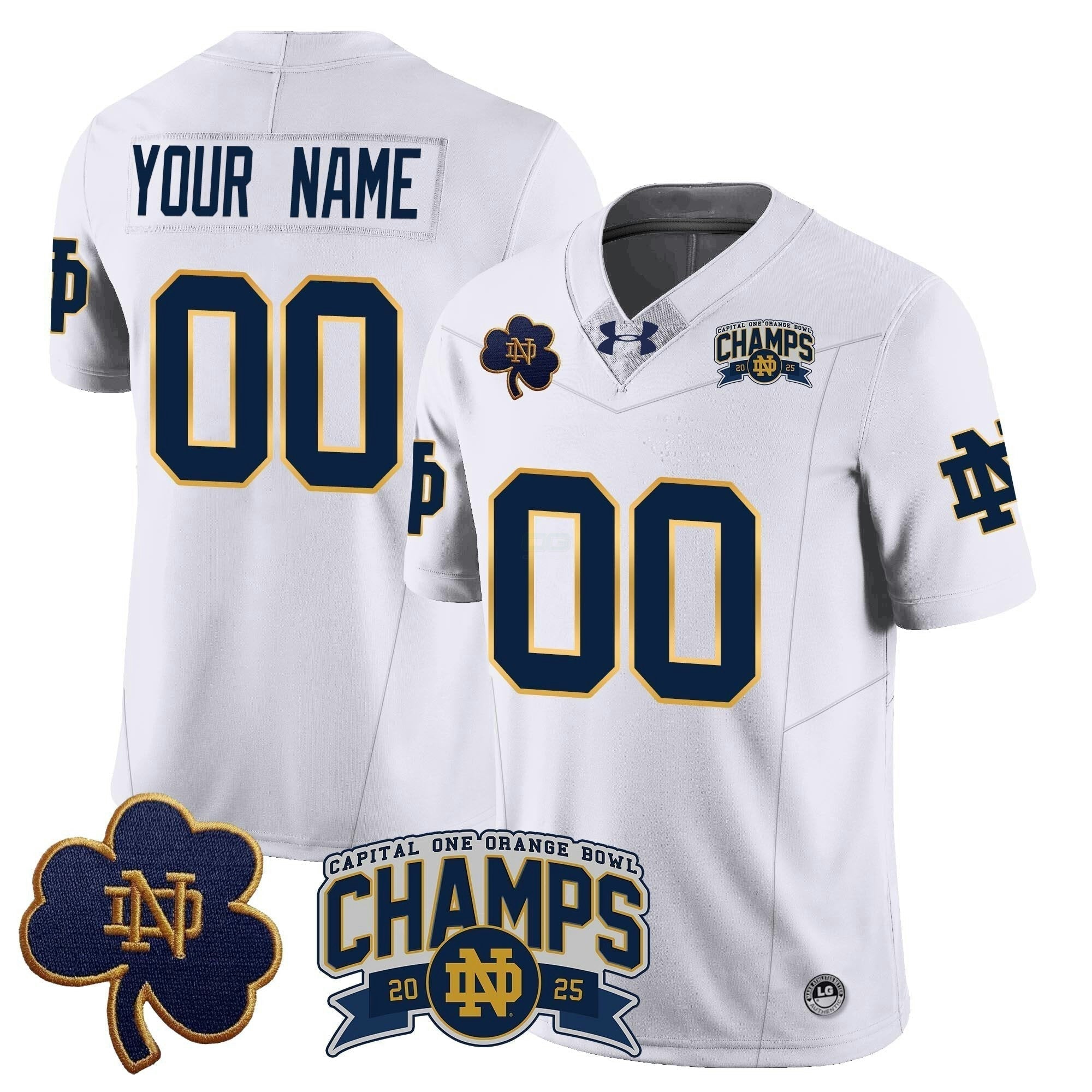 Camisa NCAA Custom 2025 Laranja Bowl Champions Jersey N6