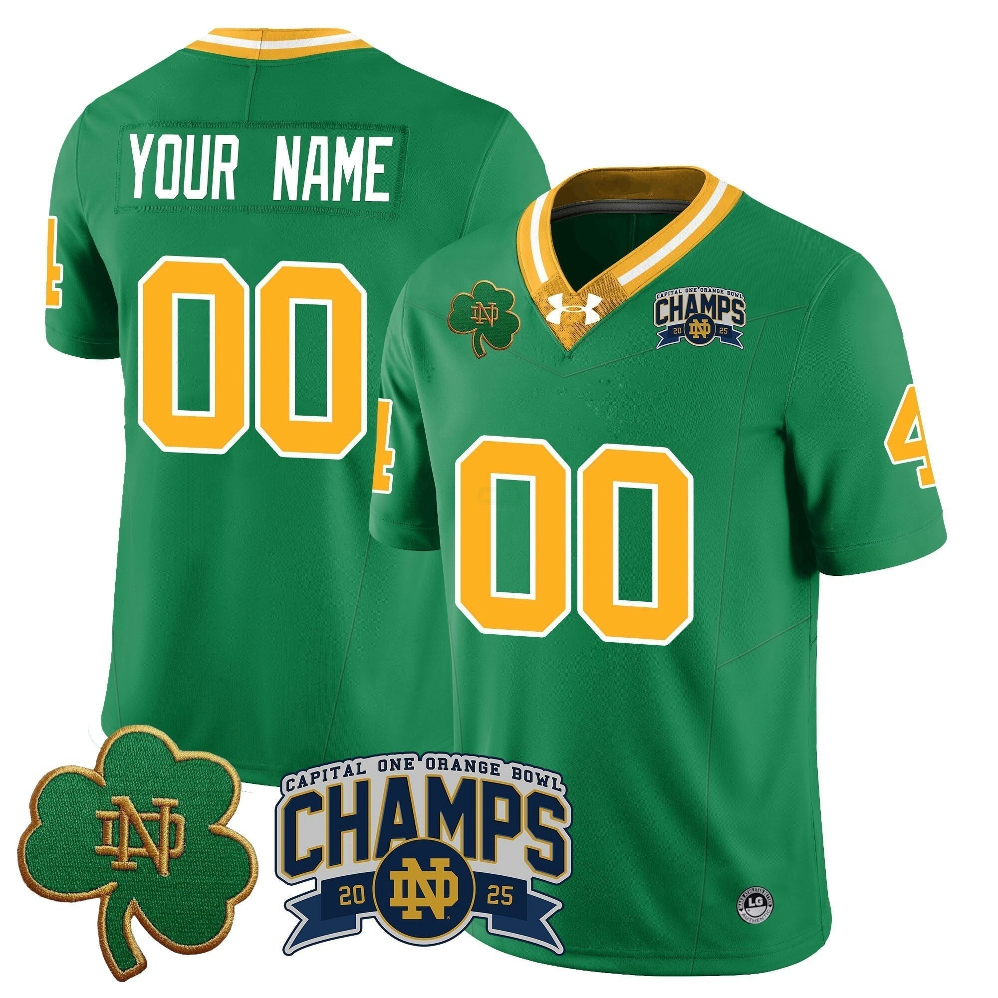 Camisa NCAA Custom 2025 Laranja Bowl Champions Jersey N6