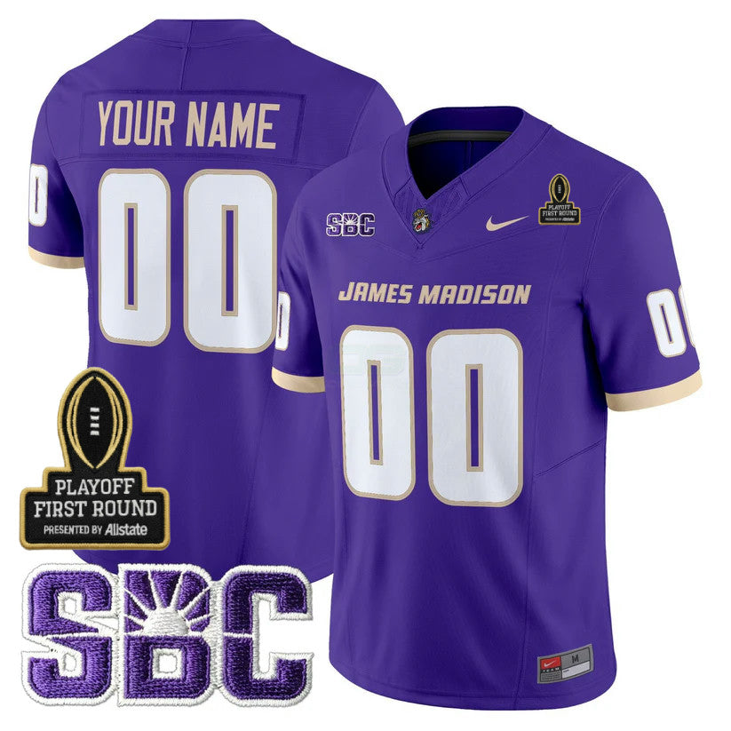 Camisa NCAA Custom 2025 Playoff First Round Patch Jersey