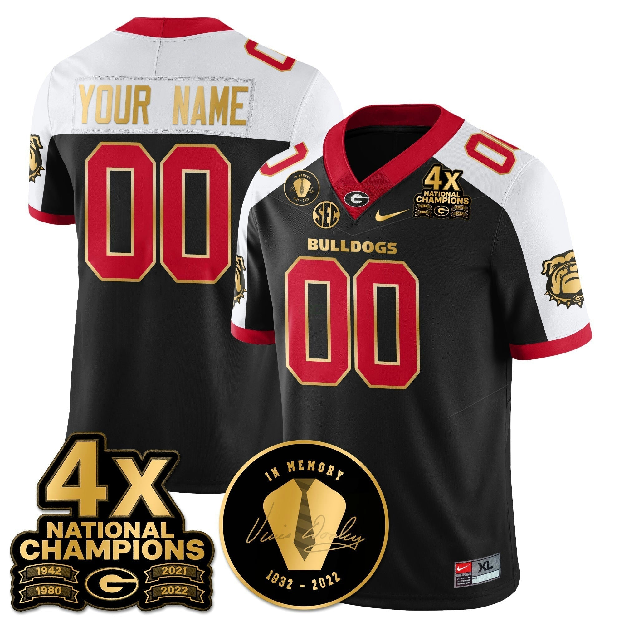 Camisa NCAA Custom 4x-Time National Champions Vapor Limited Jersey
