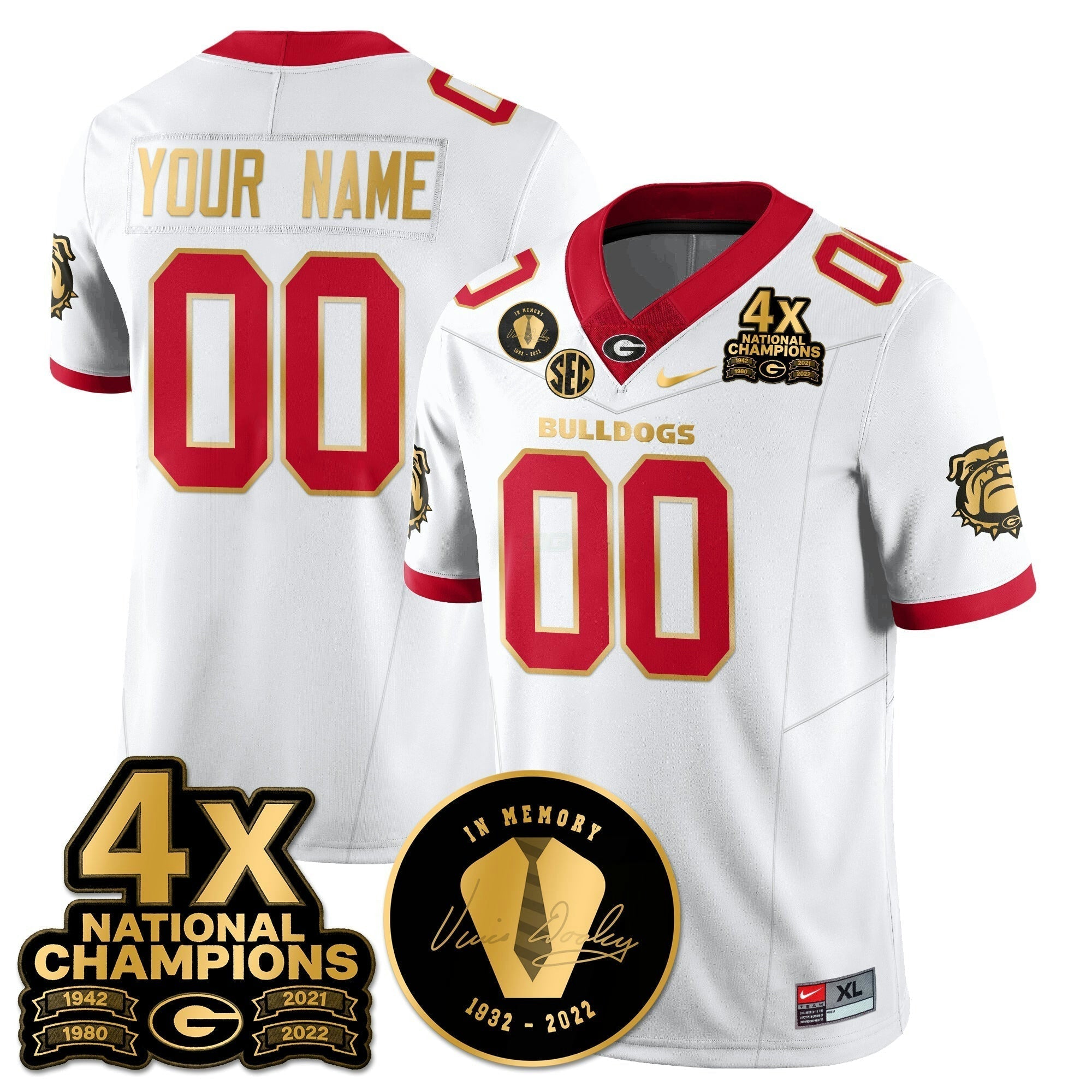 Camisa NCAA Custom 4x-Time National Champions Vapor Limited Jersey