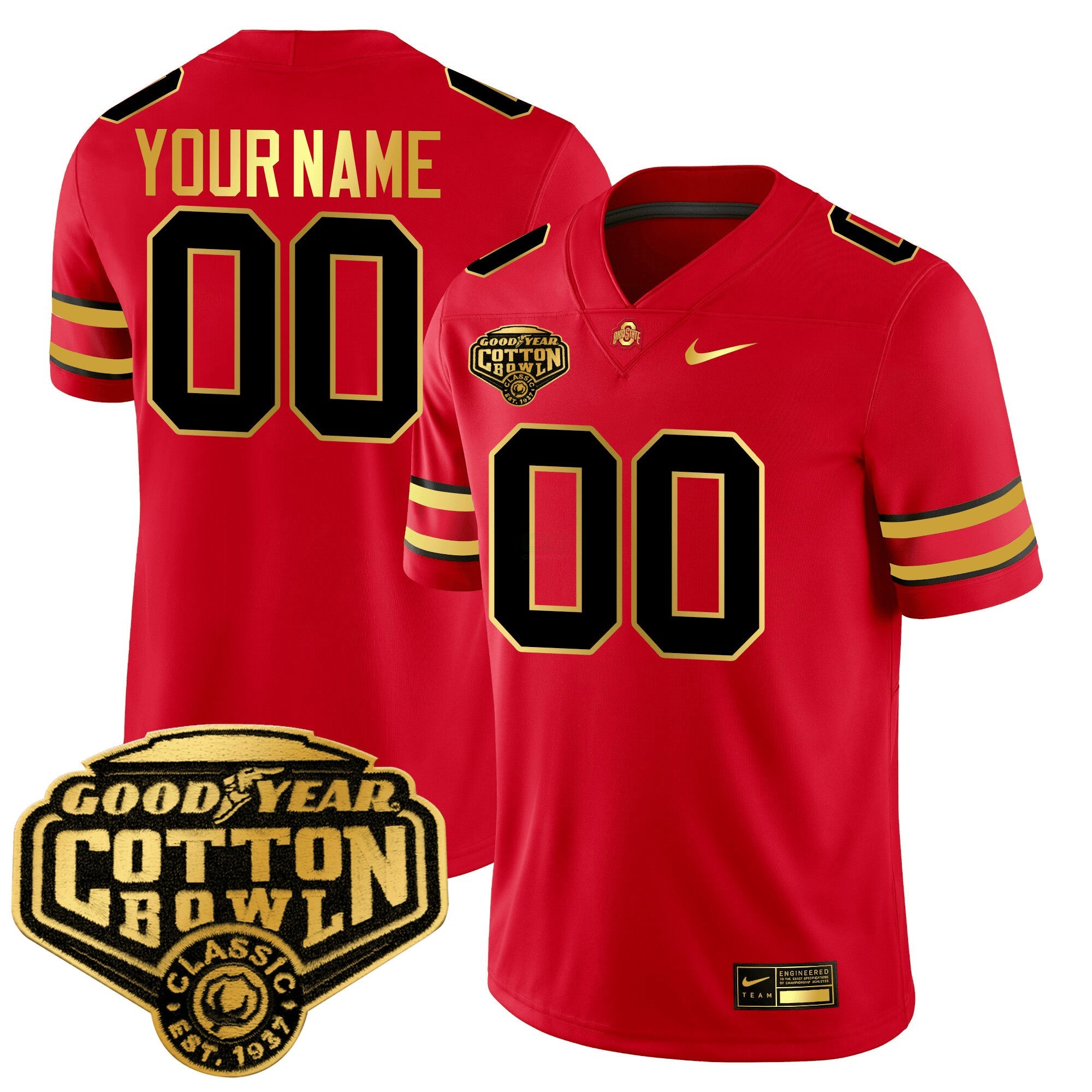 Camisa NCAA Custom Gold Edition Jersey - Cotton Bowl Patch
