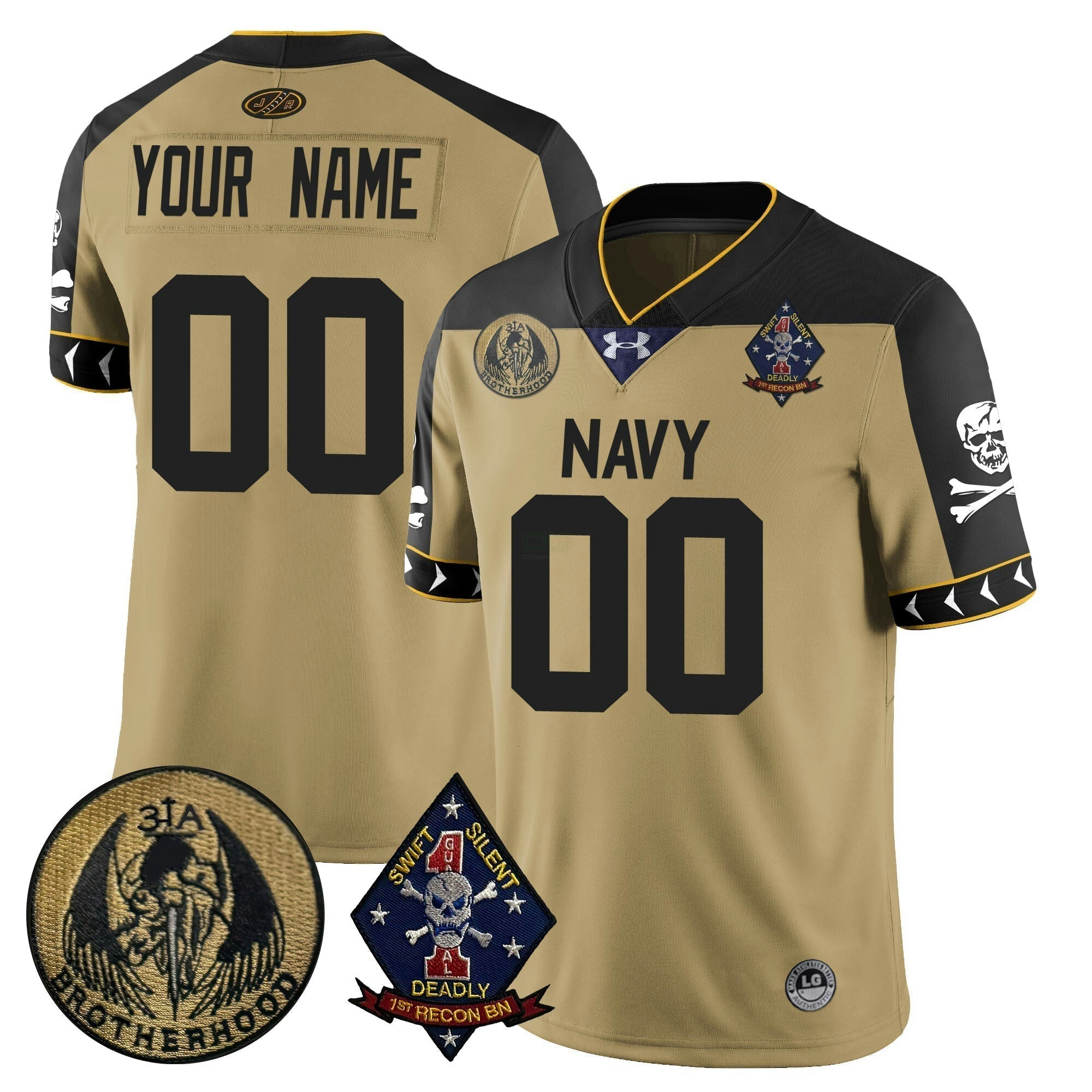 Camisa NCAA Custom Name/Gender Lacrosse Jolly Rogers Vapor Limited Jersey