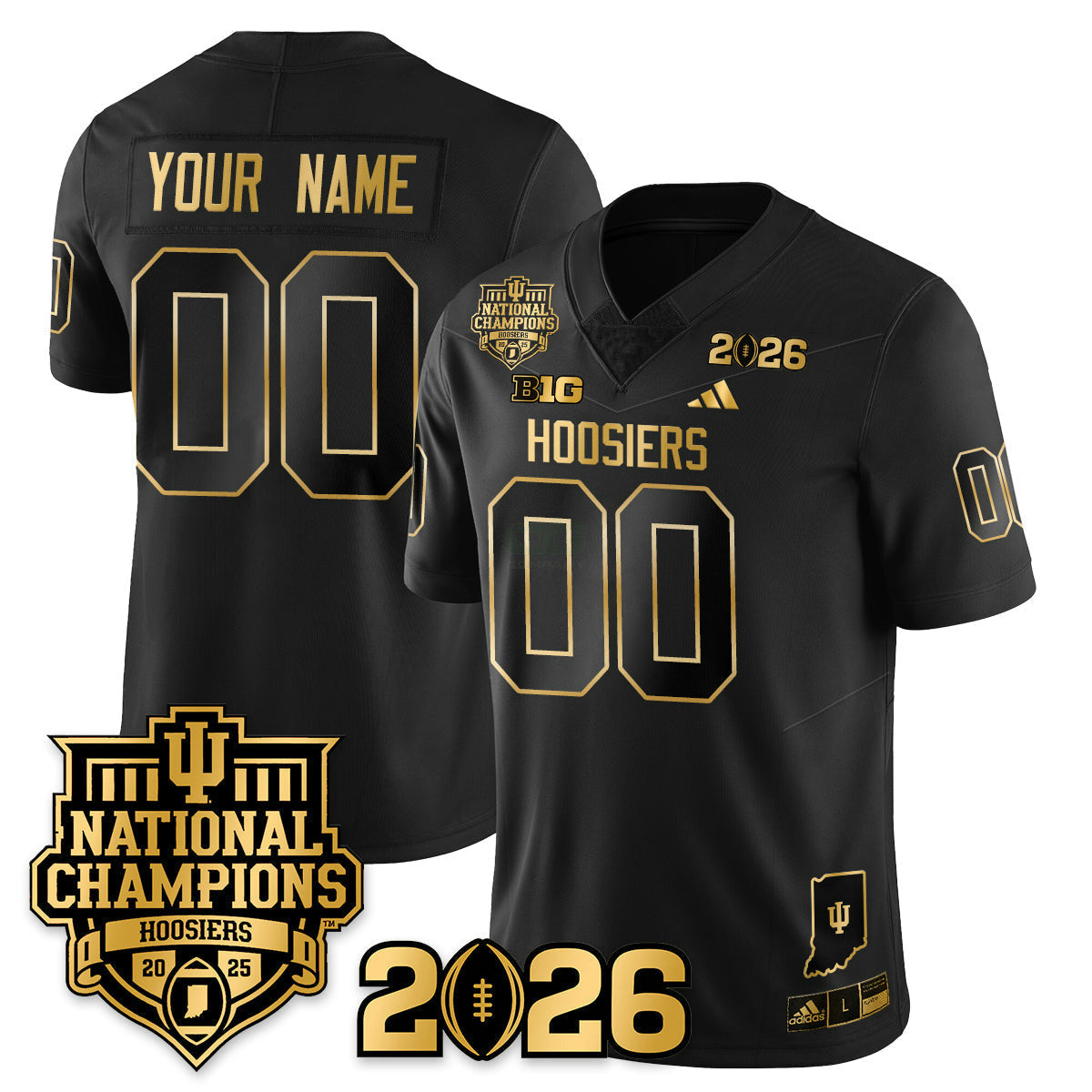 Camisa NCAA Custom Vapor Limited Football Gold Jersey - 2025 National Champions