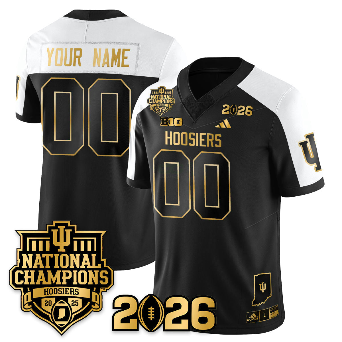 Camisa NCAA Custom Vapor Limited Football Gold Jersey - 2025 National Champions