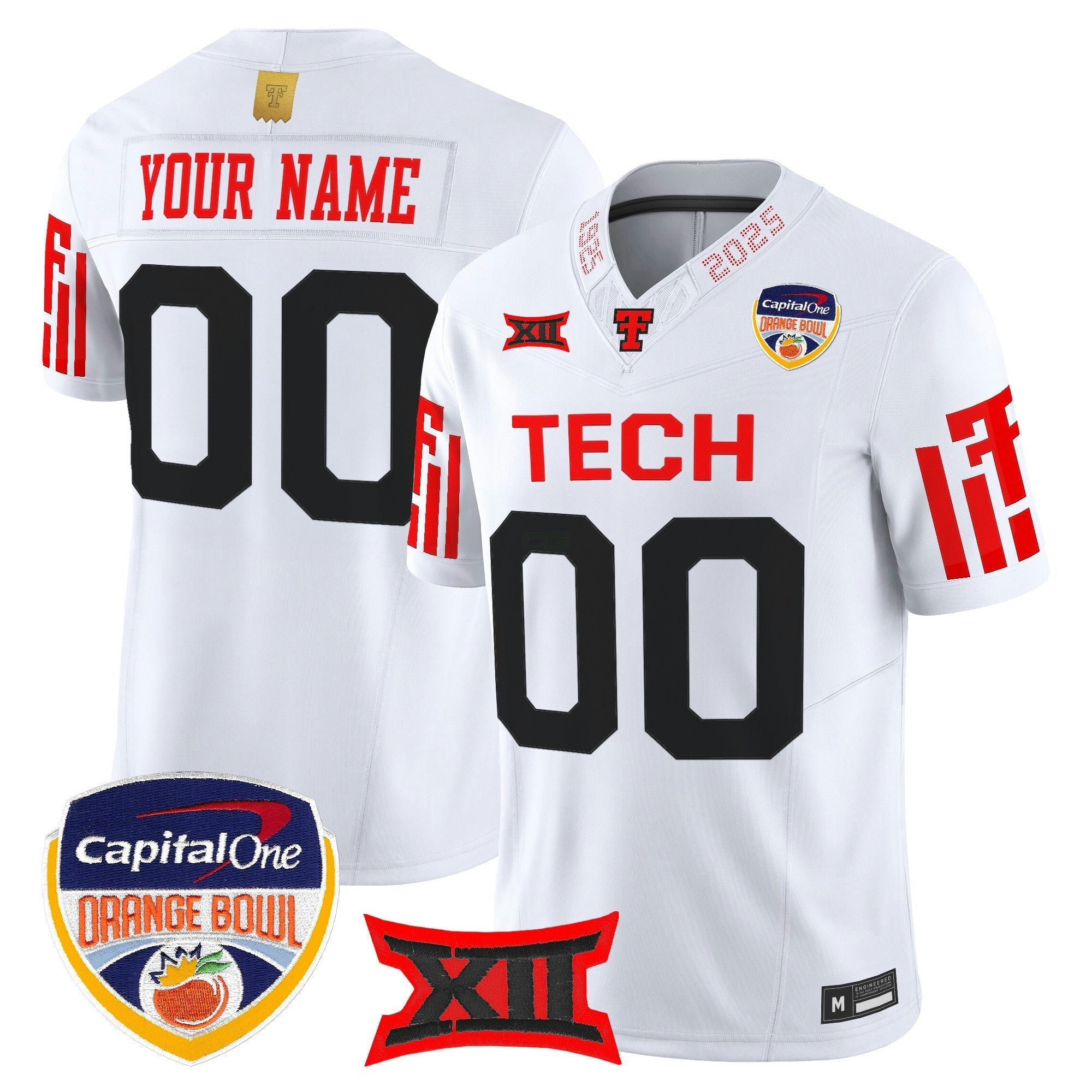 Camisa NCAA Football 2025 Laranja Bowl Vapor Limited Jersey