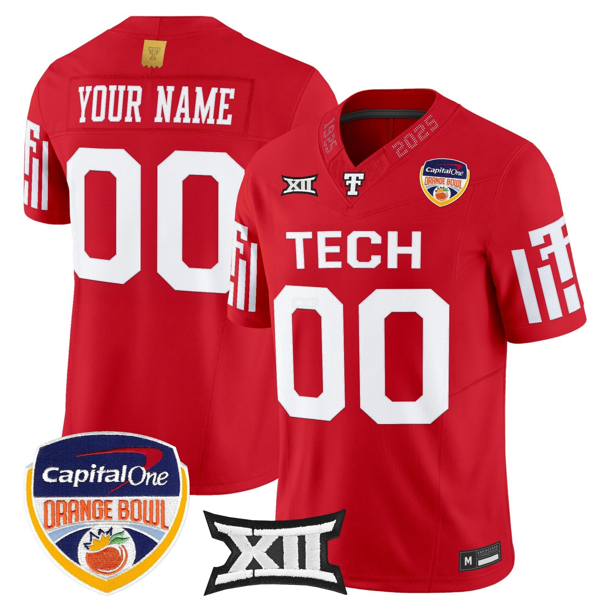 Camisa NCAA Football 2025 Laranja Bowl Vapor Limited Jersey