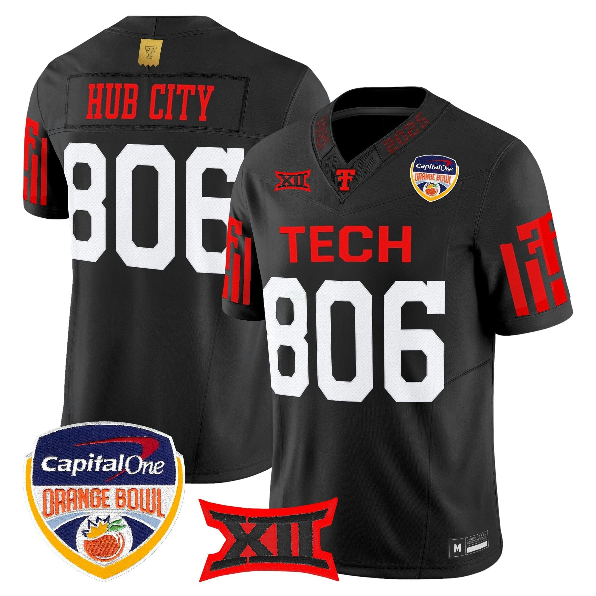 Camisa NCAA Football 2025 Laranja Bowl Vapor Limited Jersey