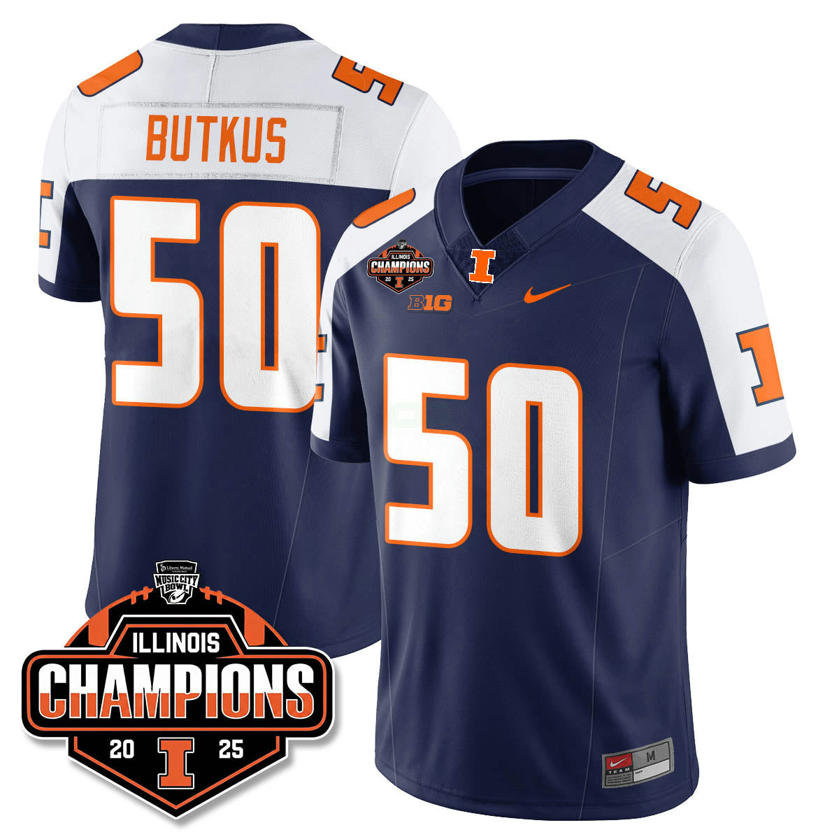 Camisa NCAA Football 2025 Music City Bowl Champions Limited Jersey