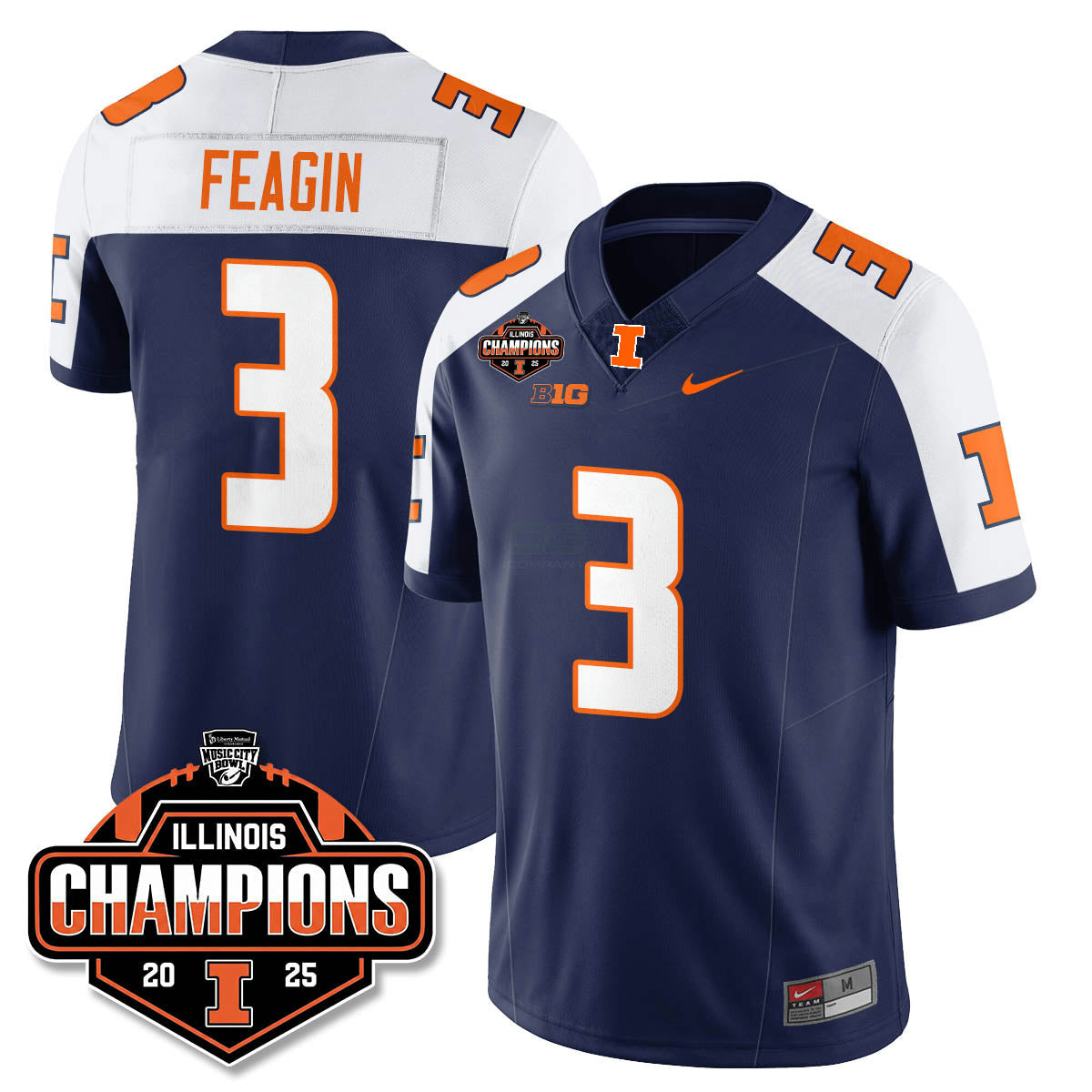 Camisa NCAA Football 2025 Music City Bowl Champions Limited Jersey