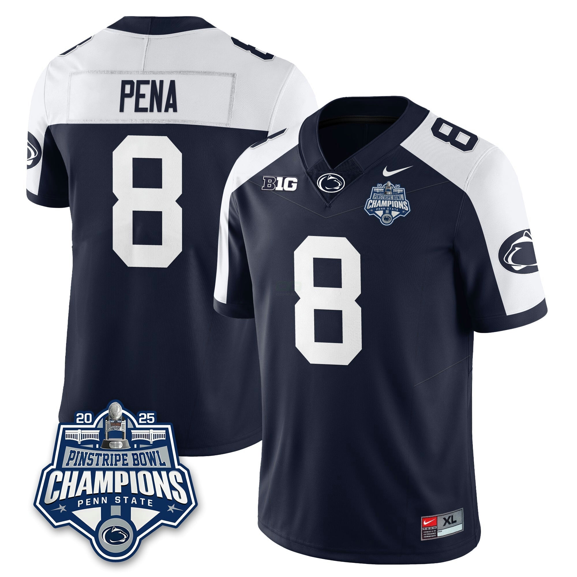 Camisa NCAA Football 2025 Pinstripe Bowl Champions Jersey