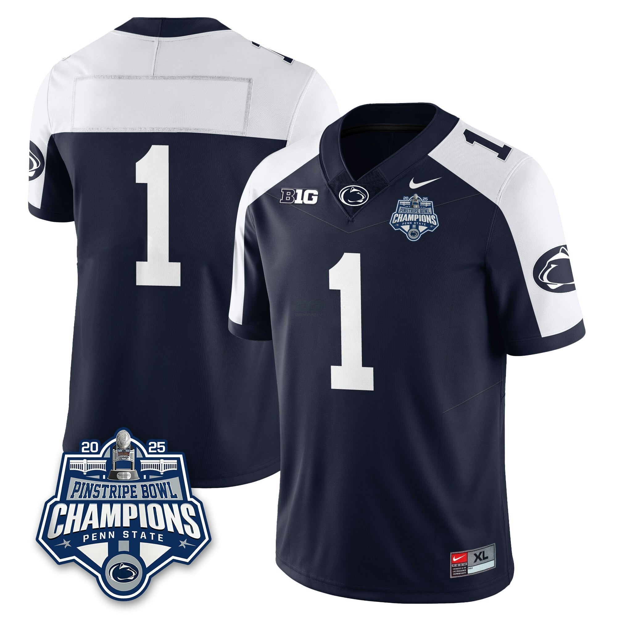 Camisa NCAA Football 2025 Pinstripe Bowl Champions Jersey