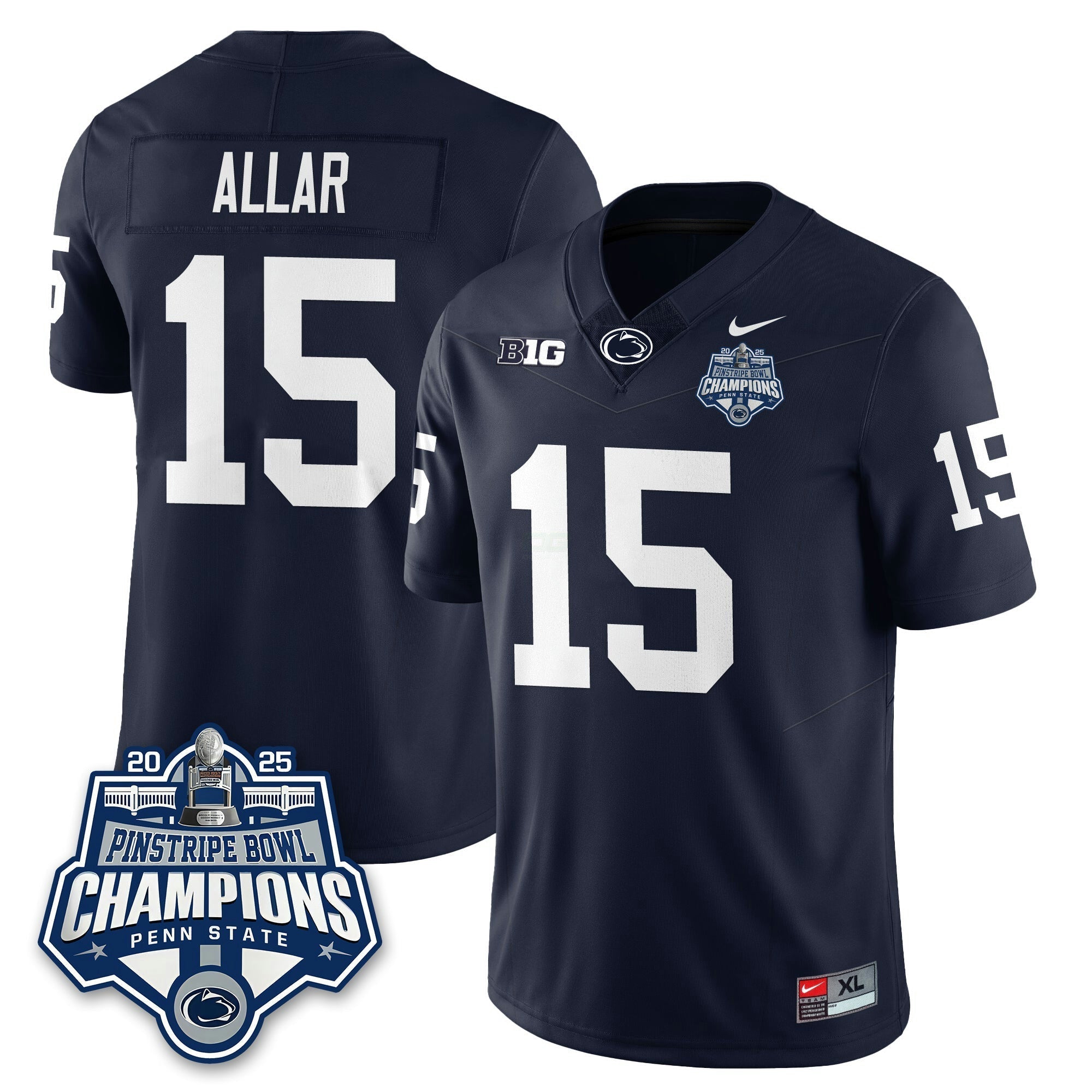Camisa NCAA Football 2025 Pinstripe Bowl Champions Jersey