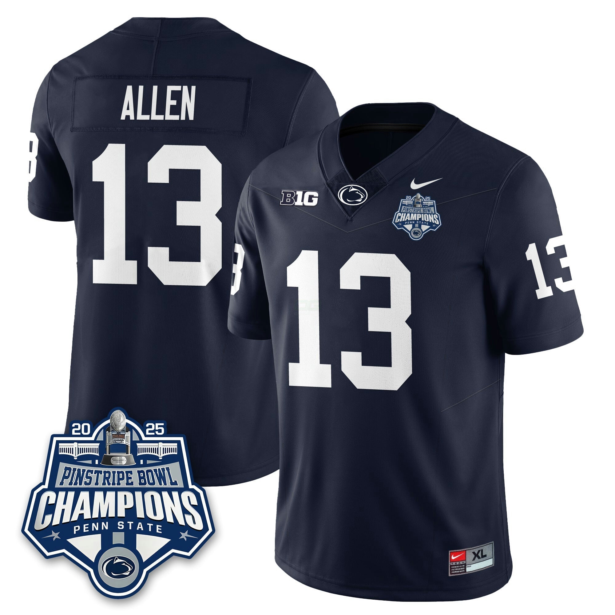 Camisa NCAA Football 2025 Pinstripe Bowl Champions Jersey