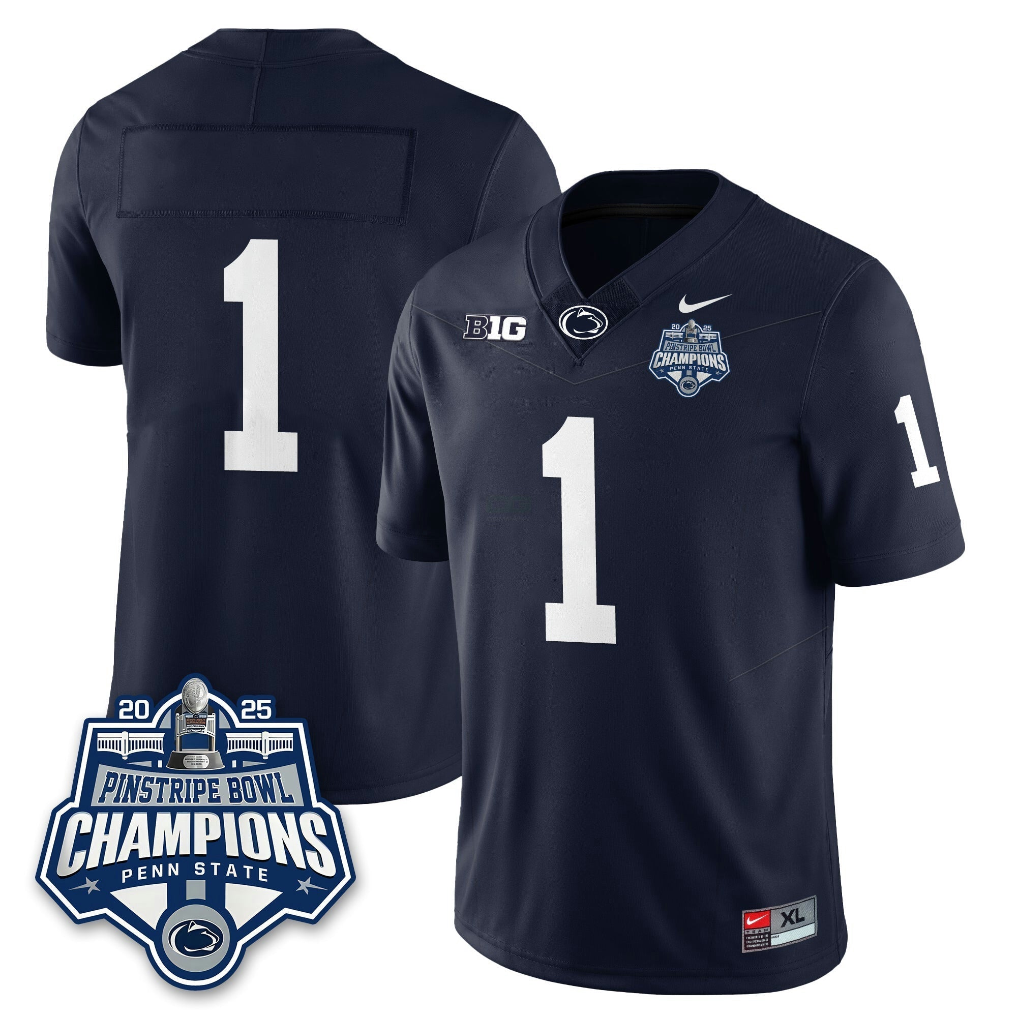 Camisa NCAA Football 2025 Pinstripe Bowl Champions Jersey