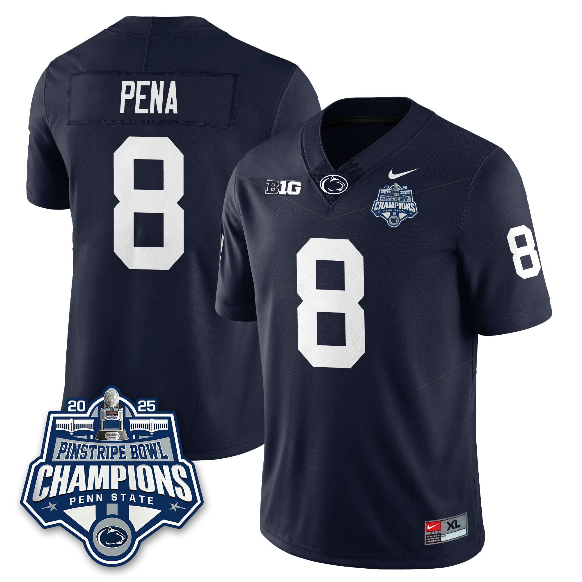 Camisa NCAA Football 2025 Pinstripe Bowl Champions Jersey