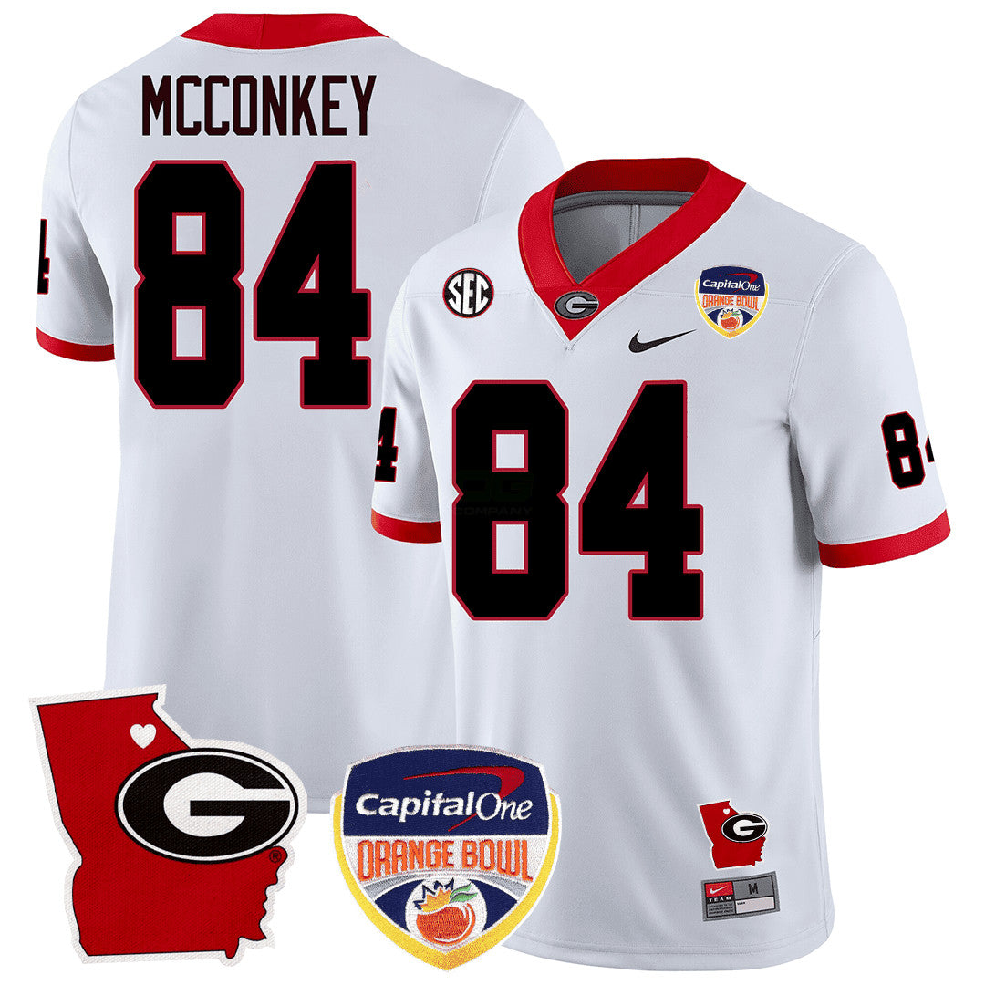 Camisa NCAA Georgia State Map & Laranja Bowl Patch Jersey