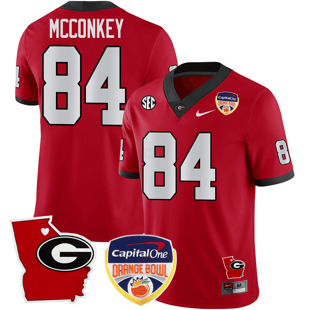Camisa NCAA Georgia State Map & Laranja Bowl Patch Jersey