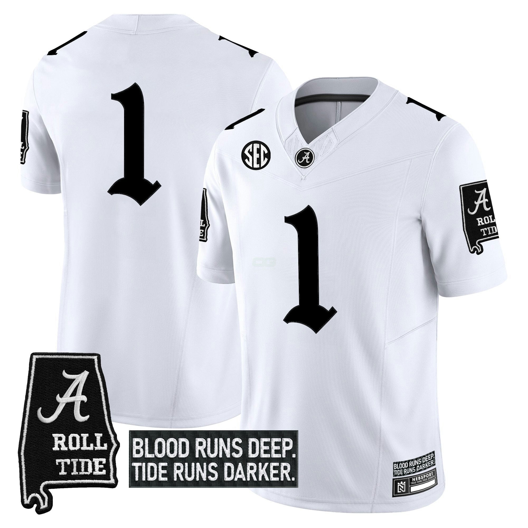 Camisa NCAA 'Gothic Bama Blood Edition' Vapor Limited Jersey