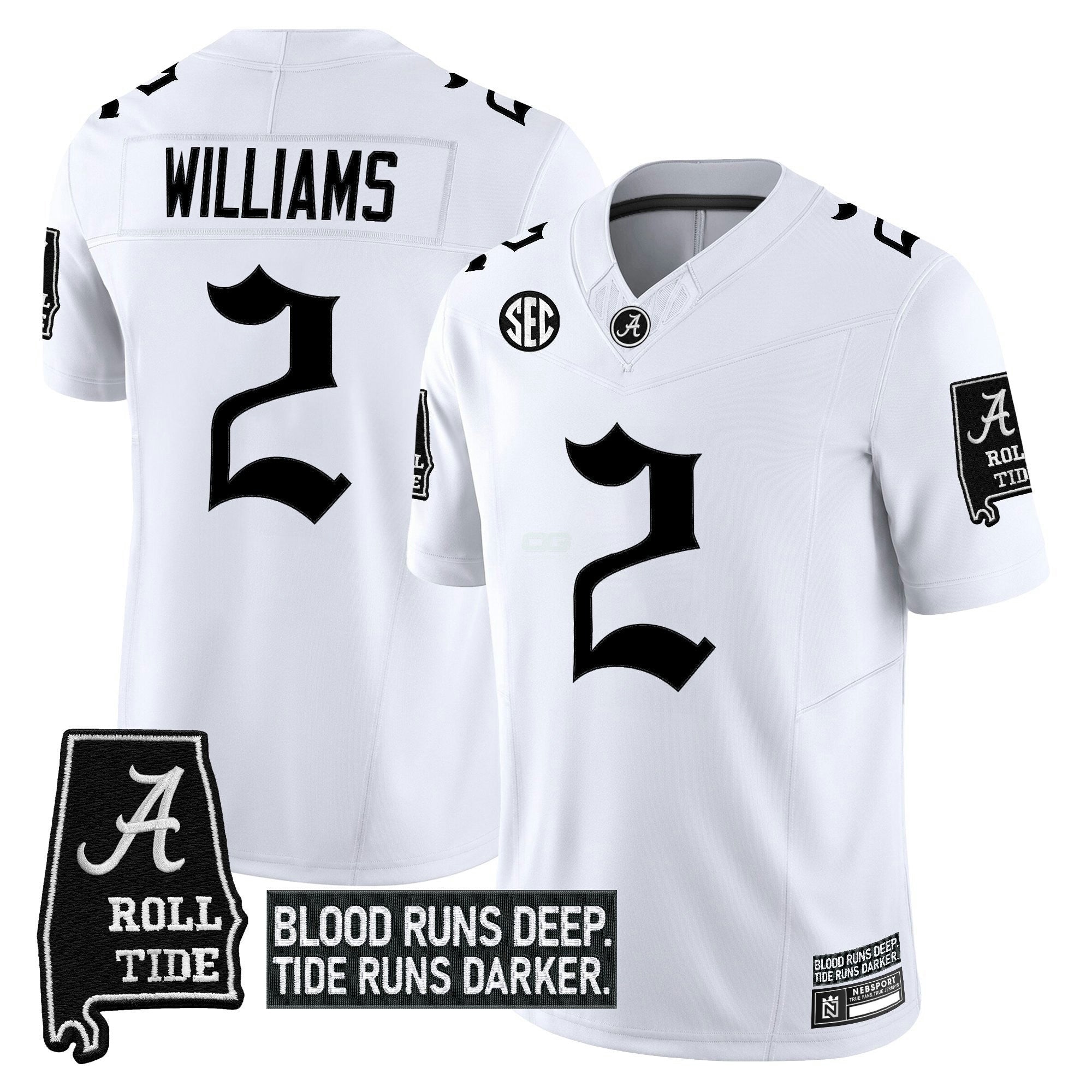 Camisa NCAA 'Gothic Bama Blood Edition' Vapor Limited Jersey