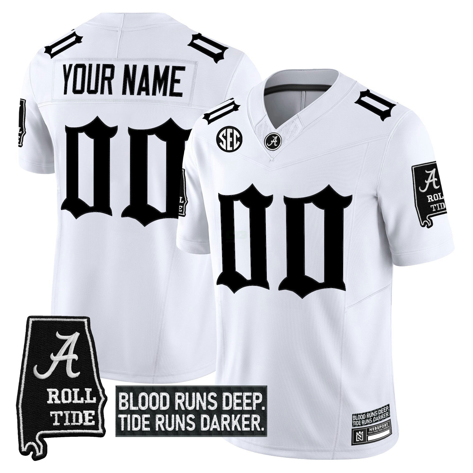Camisa NCAA 'Gothic Bama Blood Edition' Vapor Limited Jersey