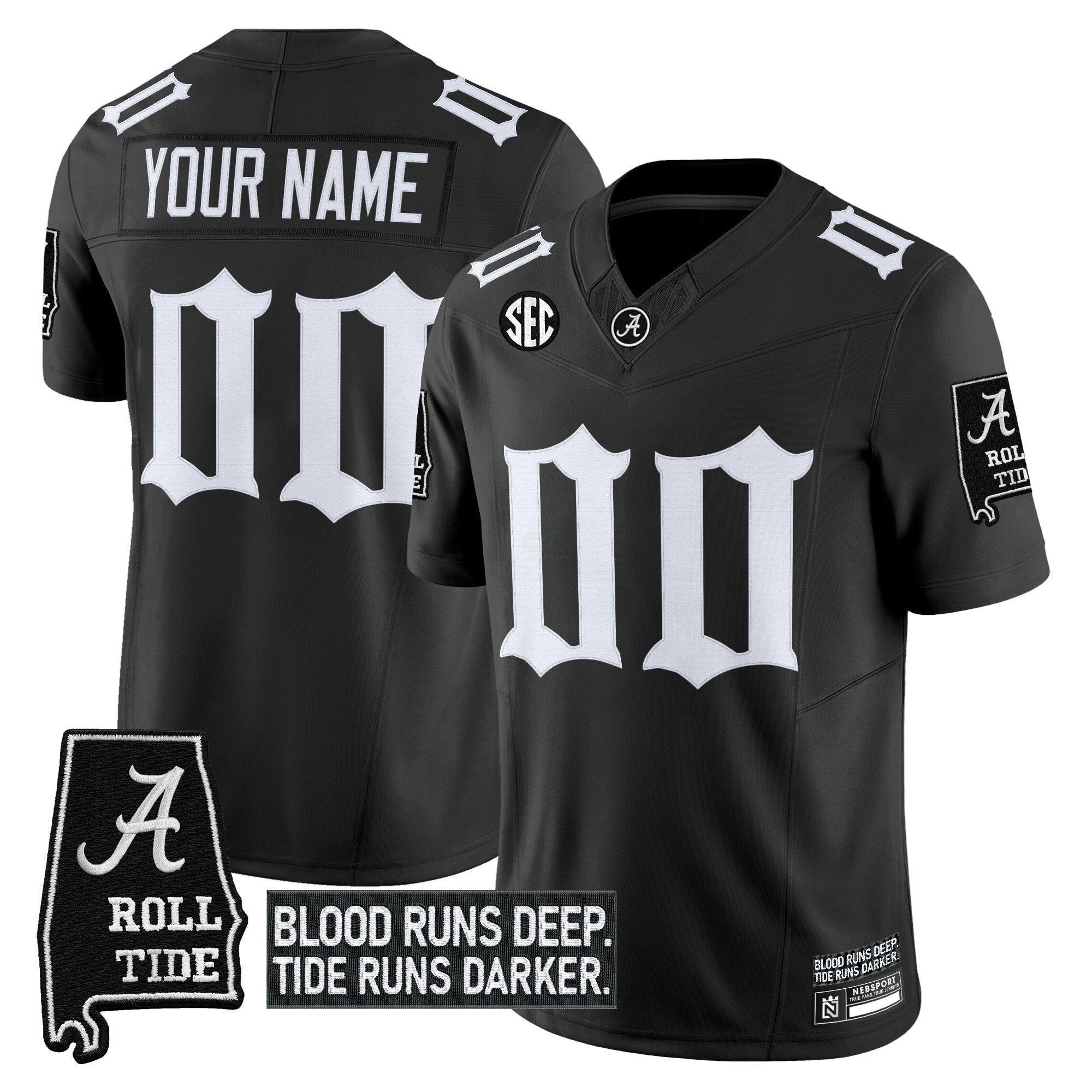 Camisa NCAA 'Gothic Bama Blood Edition' Vapor Limited Jersey