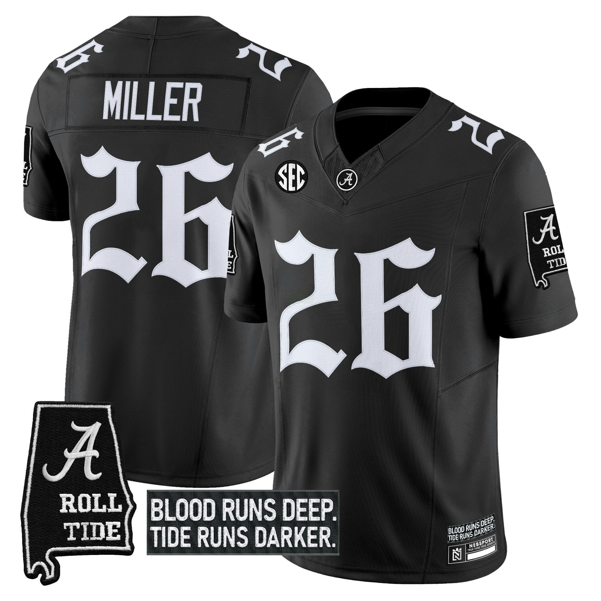Camisa NCAA 'Gothic Bama Blood Edition' Vapor Limited Jersey