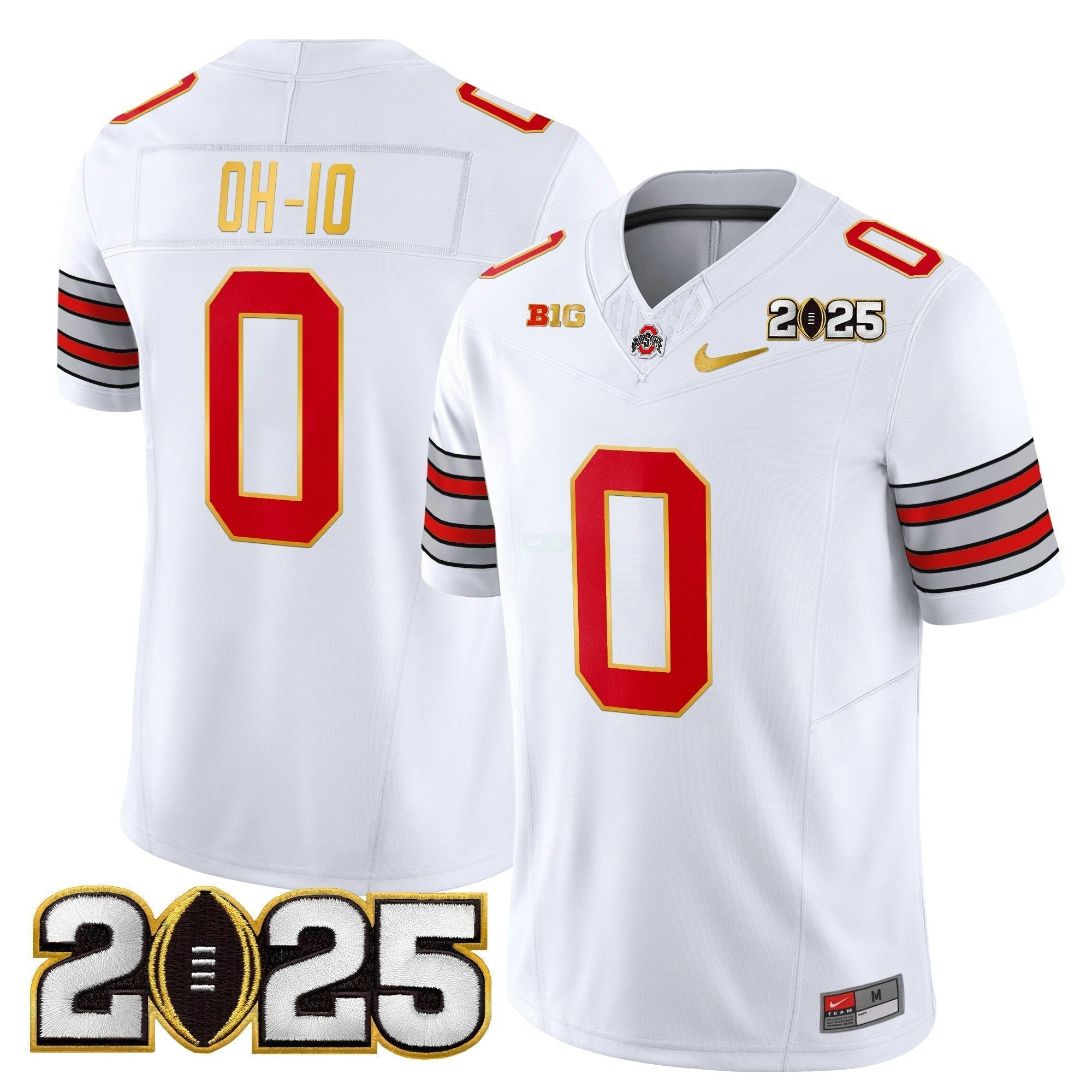 Camisa NCAA 'Heritage Stripe' 2025 College Football Playoff Final Patch Dourada Trim Vapor Limited Jersey