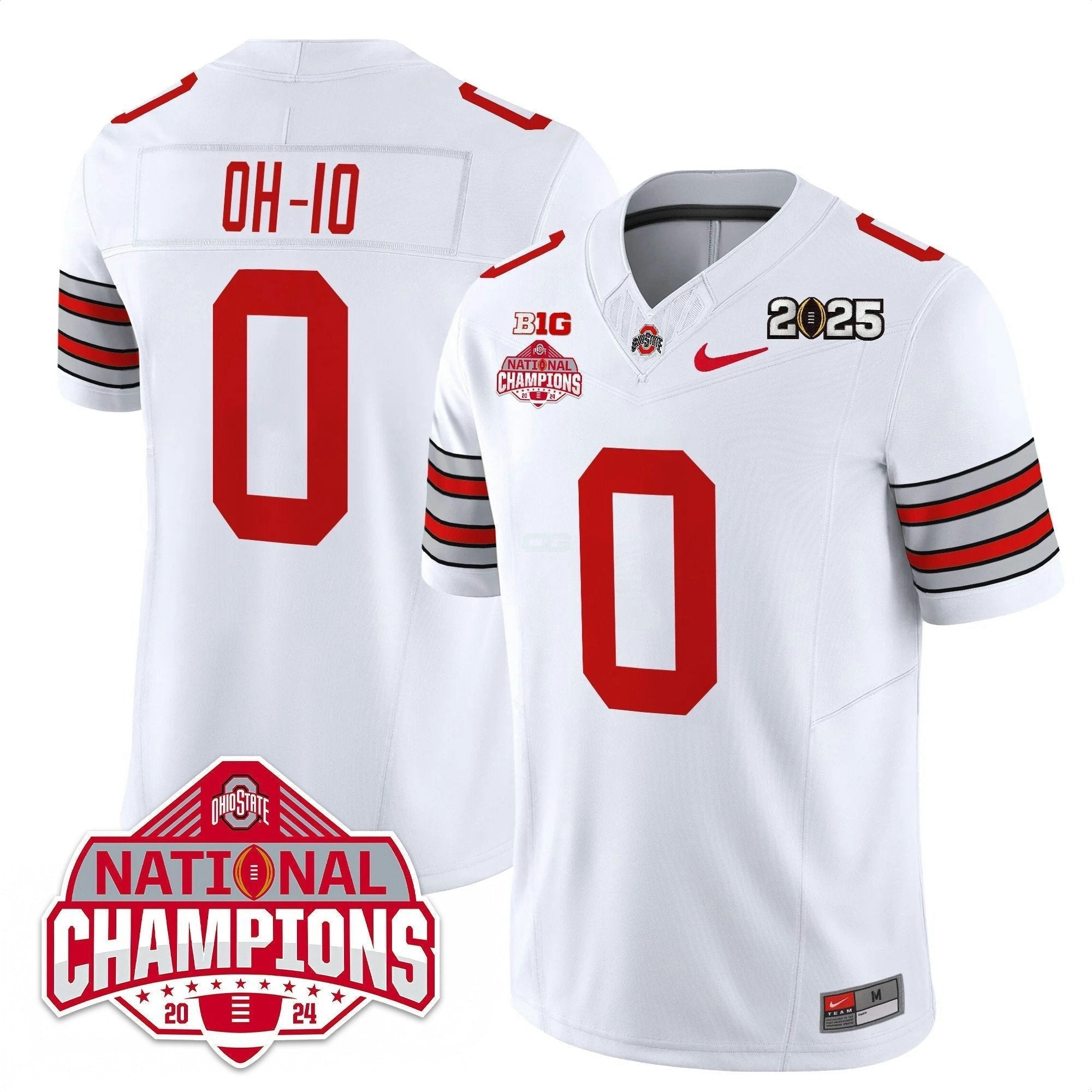 Camisa NCAA 'Heritage Stripe' 2025 College Football Playoff Patch - National Champions Jersey