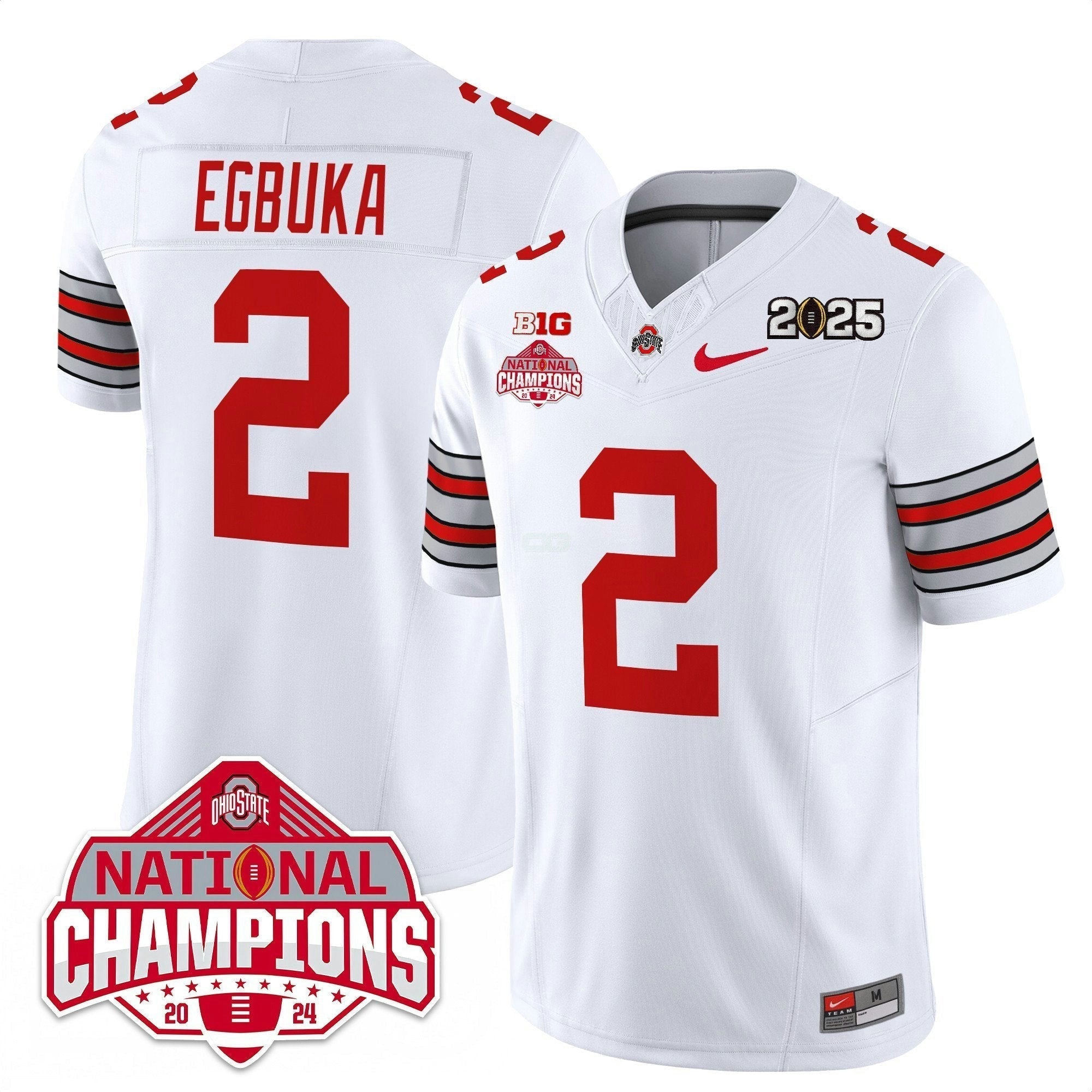 Camisa NCAA 'Heritage Stripe' 2025 College Football Playoff Patch - National Champions Dourada Jersey