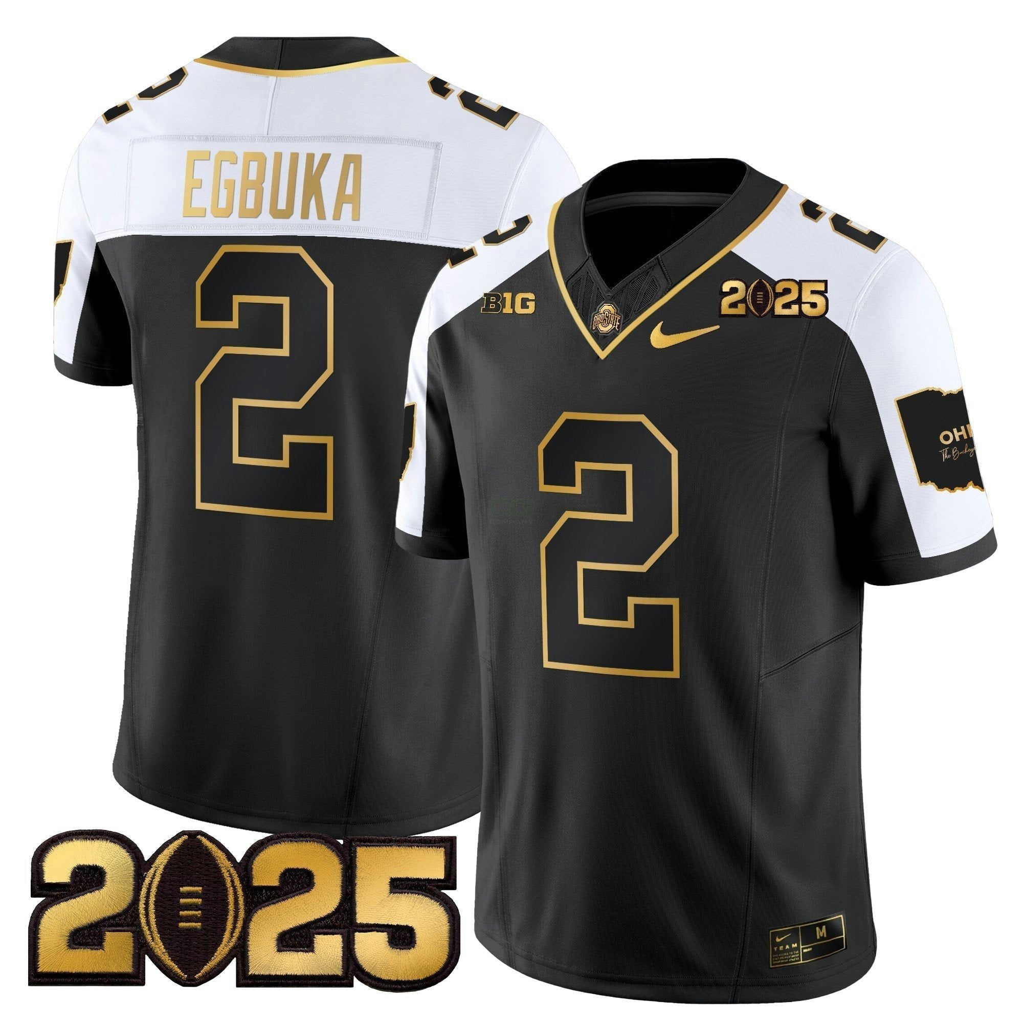 Camisa NCAA 'Heritage Stripe' College Football Playoff Final Patch Dourada Vapor Limited Jersey