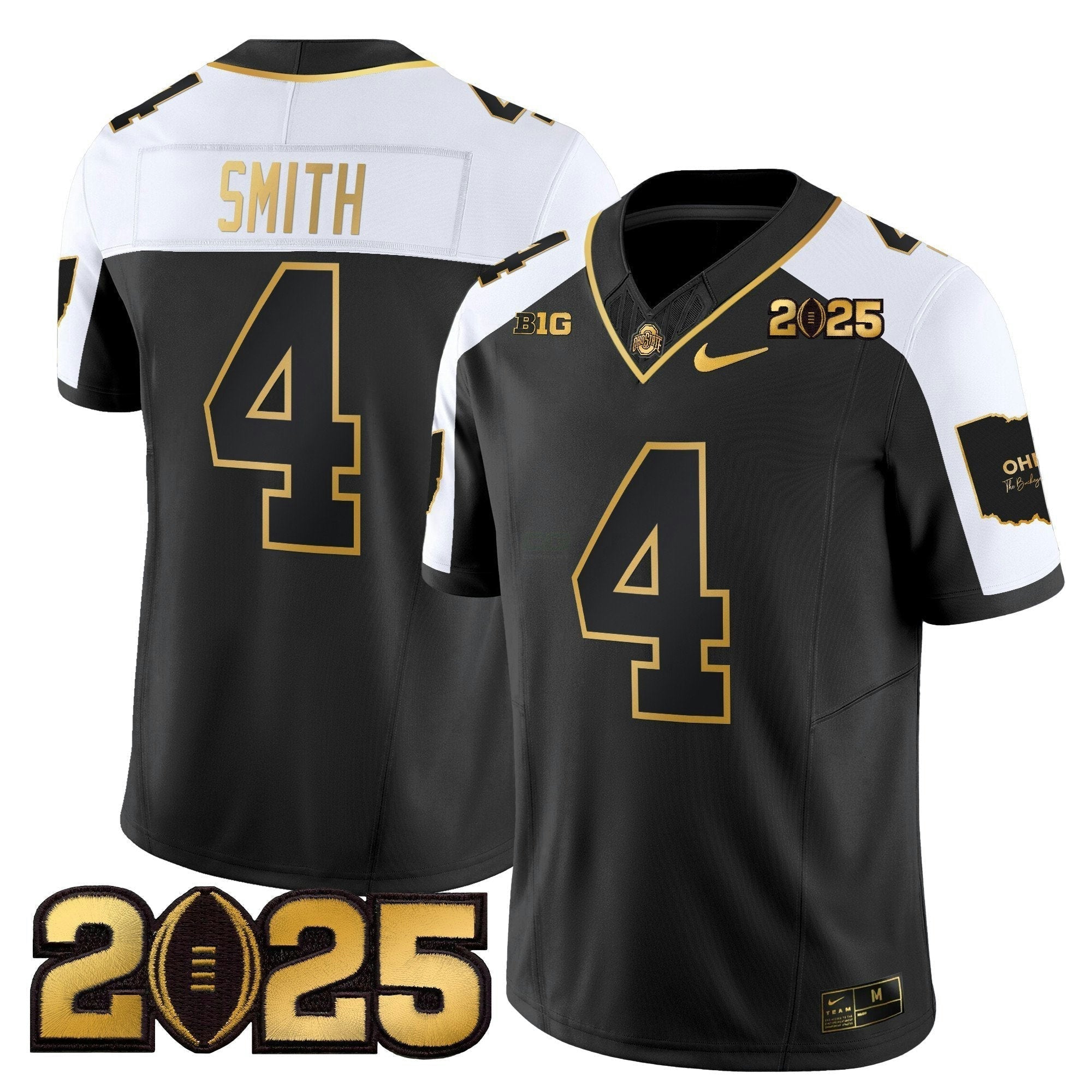 Camisa NCAA 'Heritage Stripe' College Football Playoff Final Patch Dourada Vapor Limited Jersey
