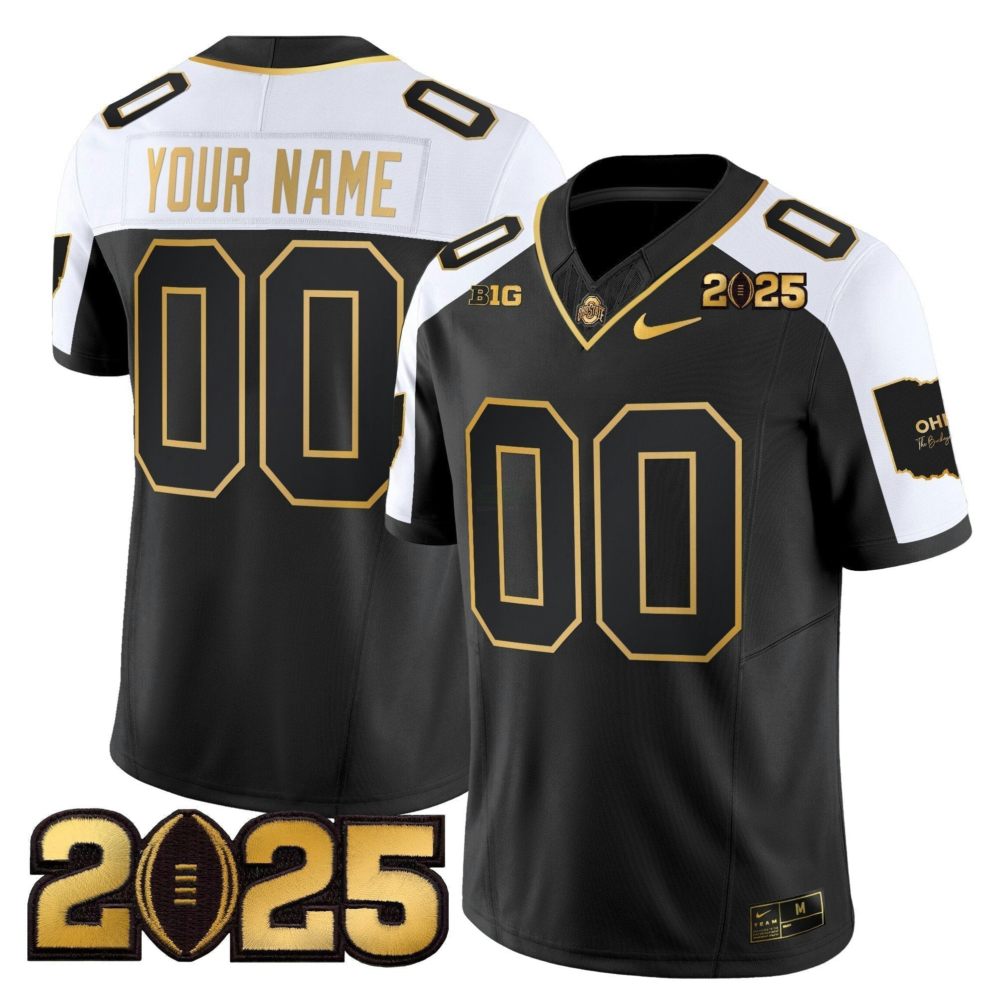 Camisa NCAA 'Heritage Stripe' College Football Playoff Final Patch Dourada Vapor Limited Jersey