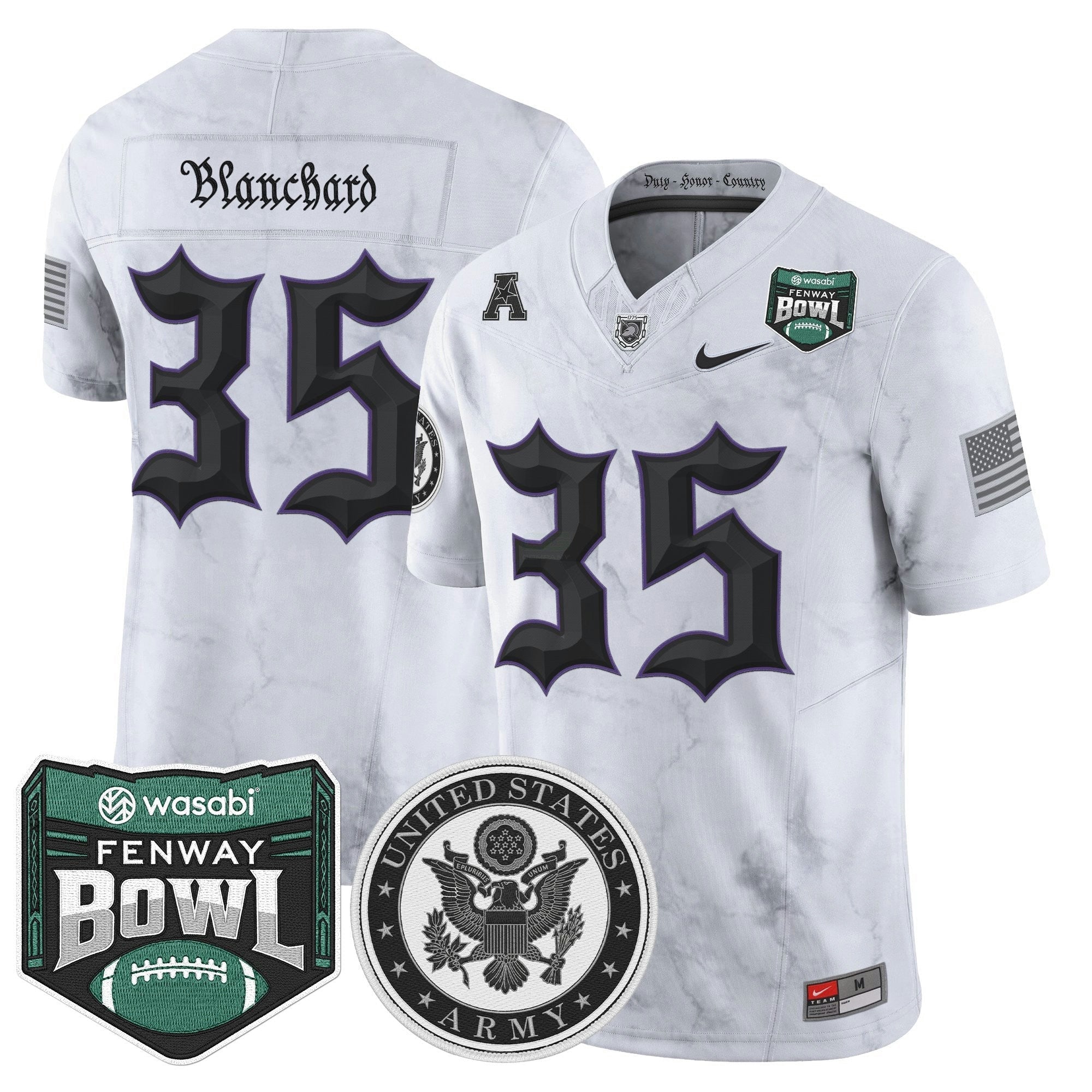 Camisa NCAA Honoring 250 Years Of Service And Sacrifice Vapor Limited Jersey - 2025 Fenway Bowl Patch