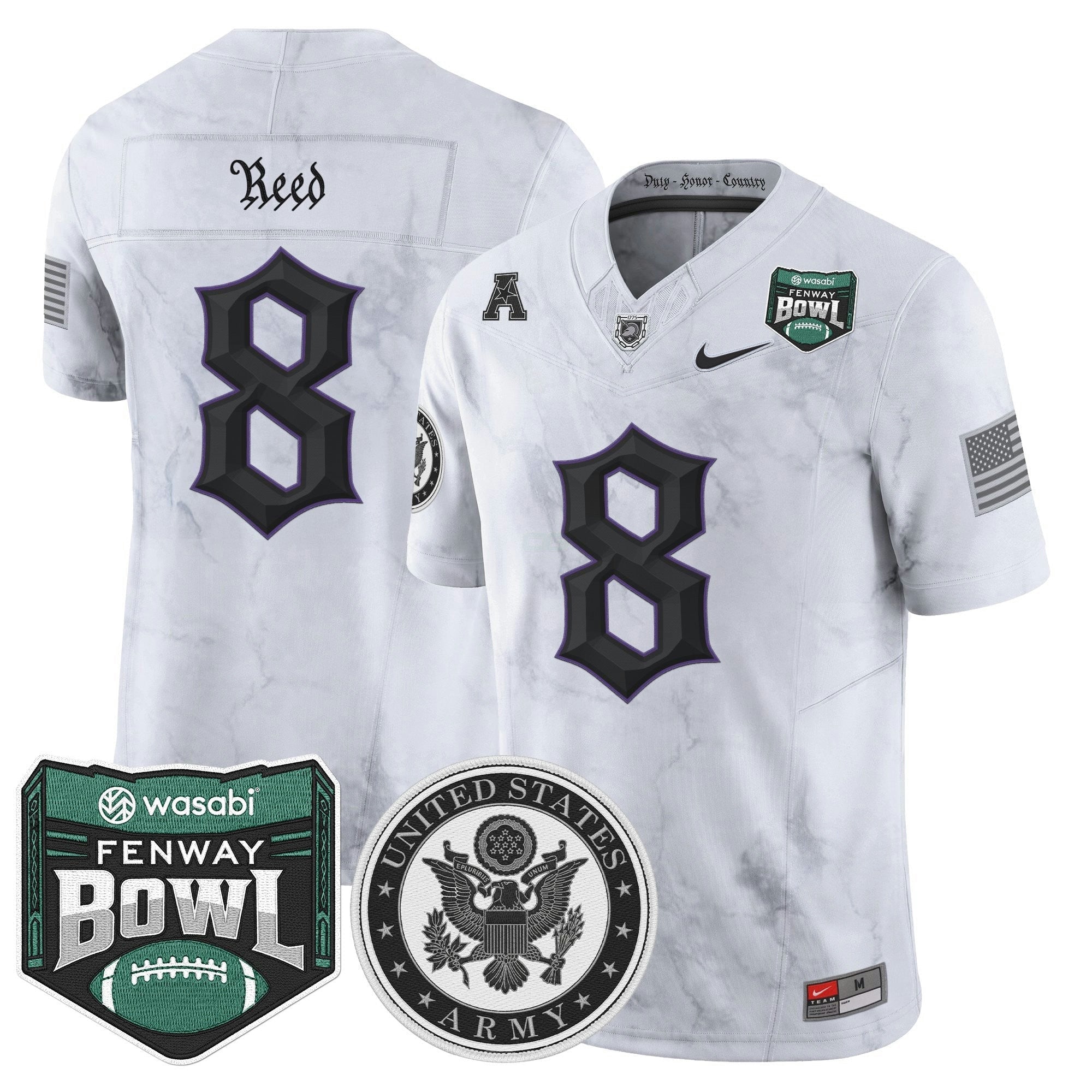 Camisa NCAA Honoring 250 Years Of Service And Sacrifice Vapor Limited Jersey - 2025 Fenway Bowl Patch