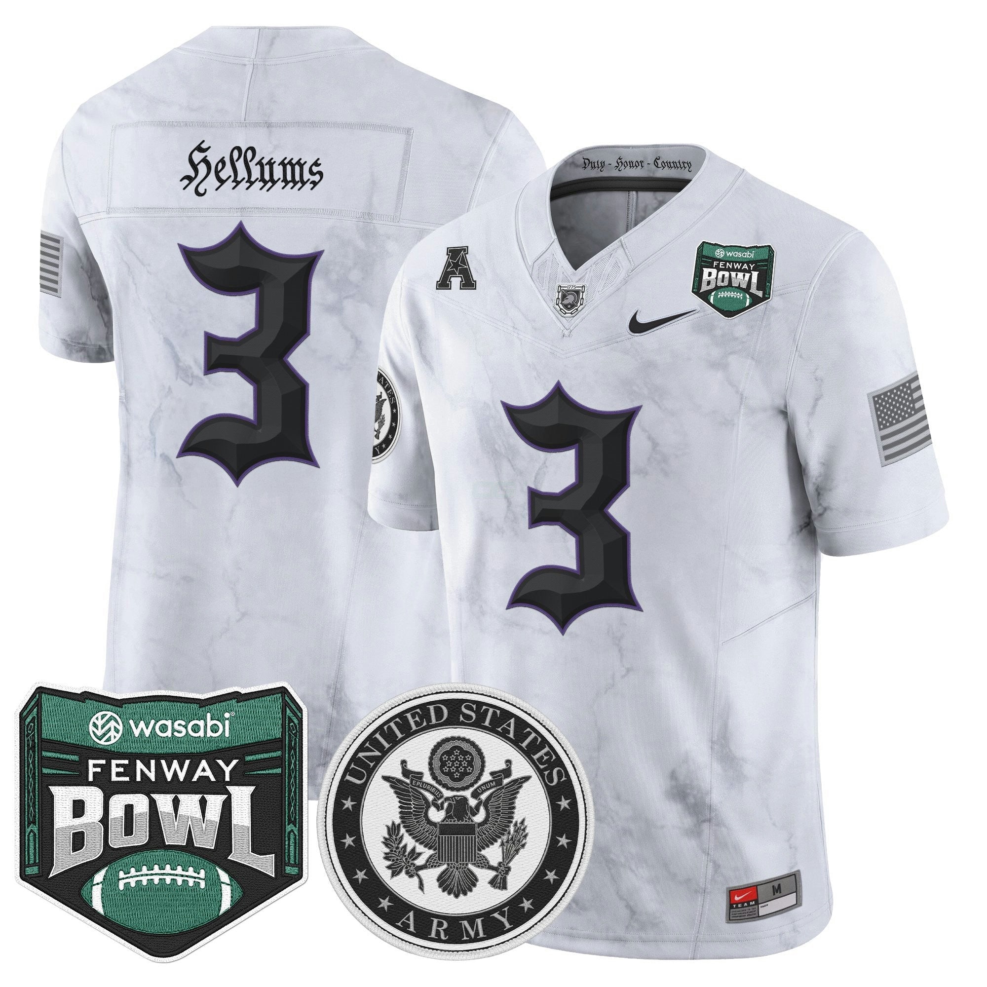 Camisa NCAA Honoring 250 Years Of Service And Sacrifice Vapor Limited Jersey - 2025 Fenway Bowl Patch