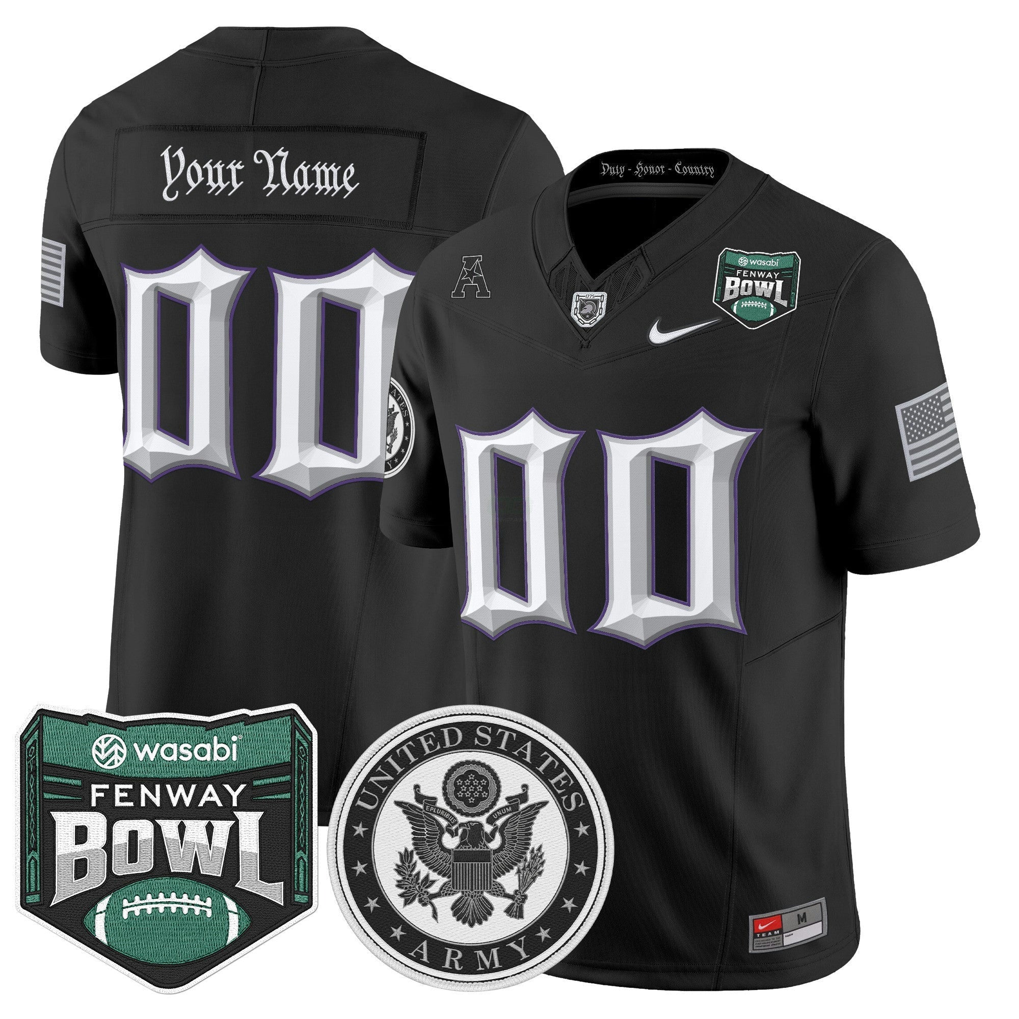Camisa NCAA Honoring 250 Years Of Service And Sacrifice Vapor Limited Jersey - 2025 Fenway Bowl Patch