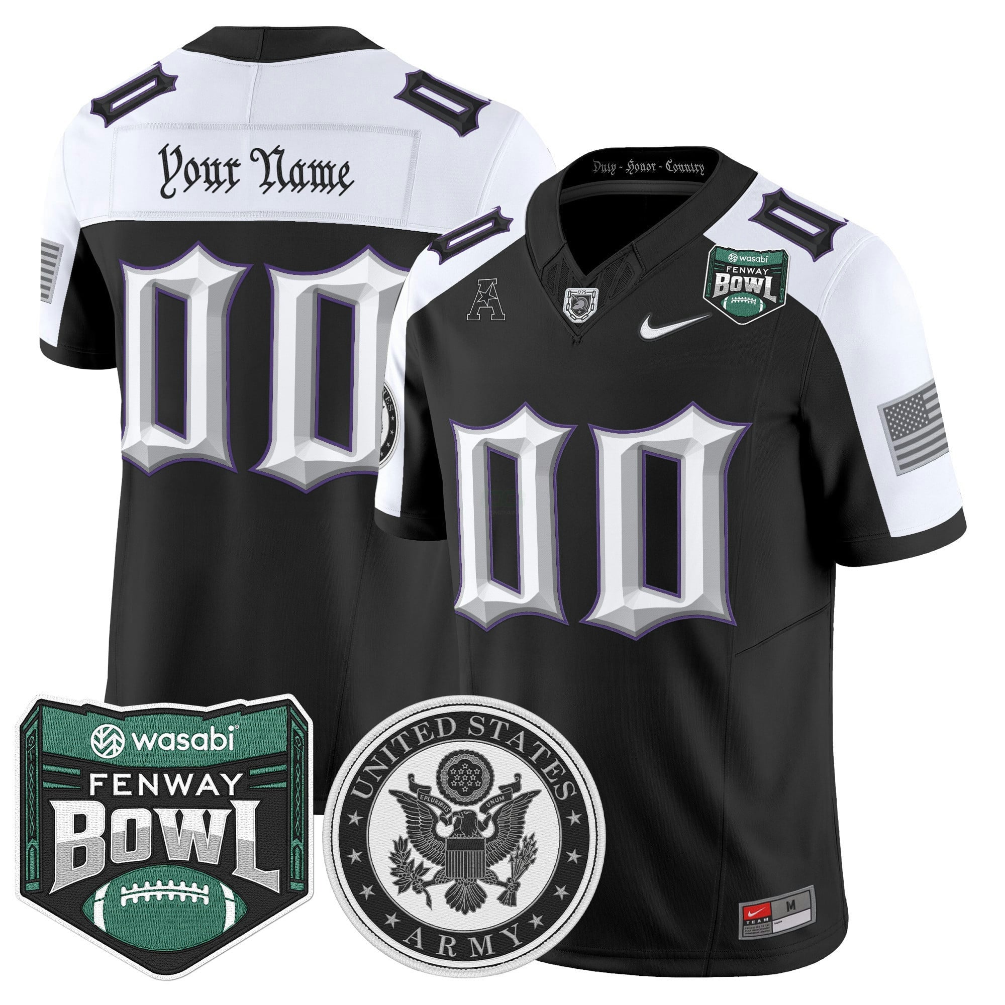 Camisa NCAA Honoring 250 Years Of Service And Sacrifice Vapor Limited Jersey - 2025 Fenway Bowl Patch
