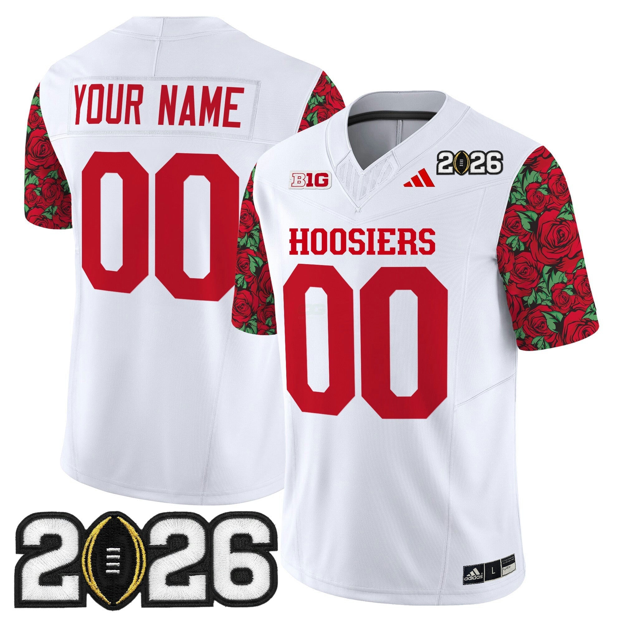 Camisa NCAA Ind 2026 College Football Playoff Final Patch Vapor Limited Jersey - Rose Bowl Style - Stitched