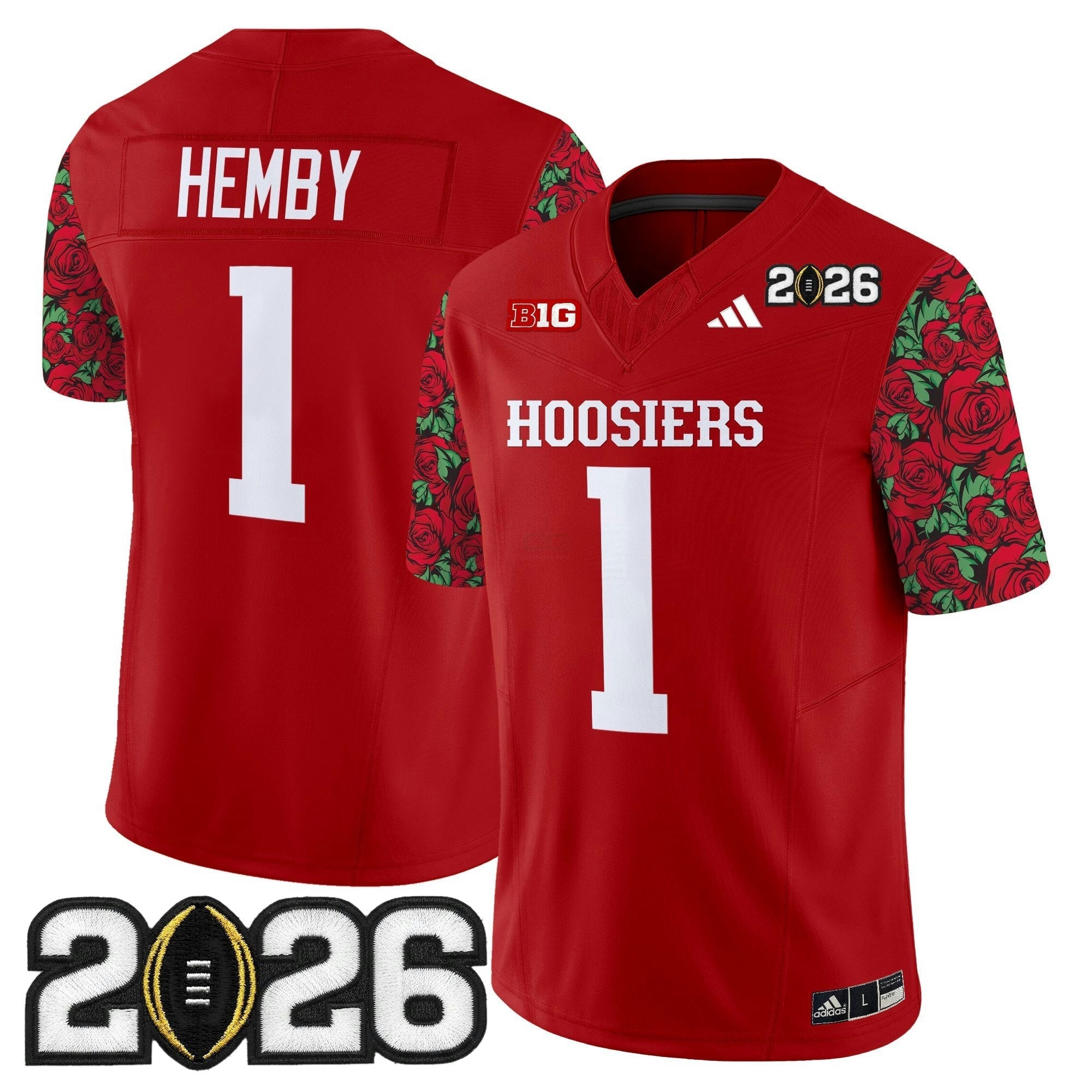 Camisa NCAA Ind 2026 College Football Playoff Final Patch Vapor Limited Jersey - Rose Bowl Style - Stitched