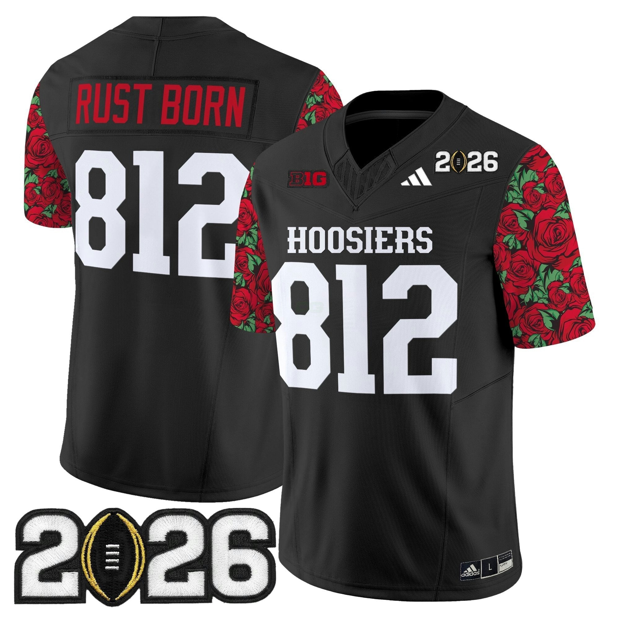 Camisa NCAA Ind 2026 College Football Playoff Final Patch Vapor Limited Jersey - Rose Bowl Style - Stitched