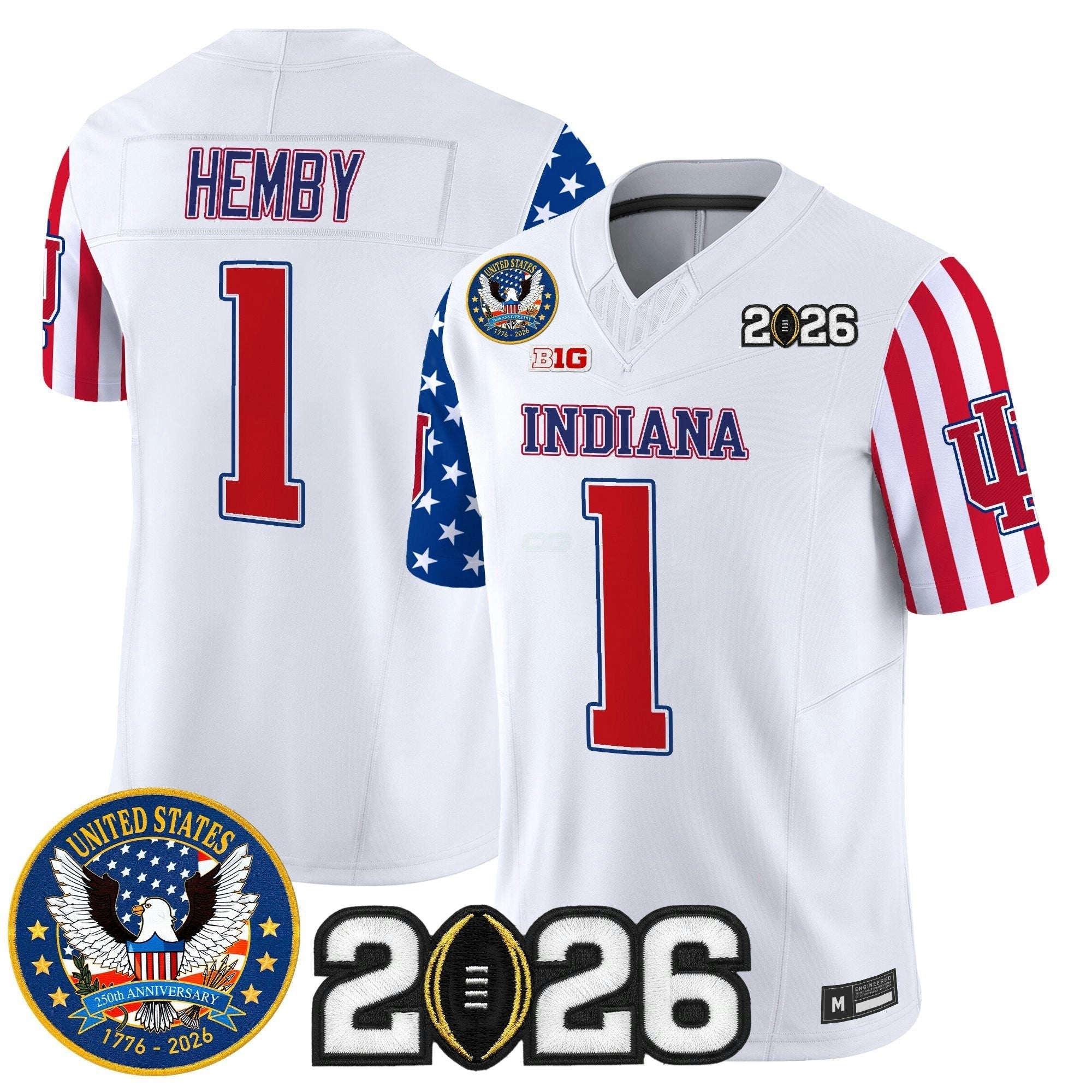 Camisa NCAA Ind "America250 Edition" Vapor Limited Jersey - 2026 College Football Playoff Final Patch