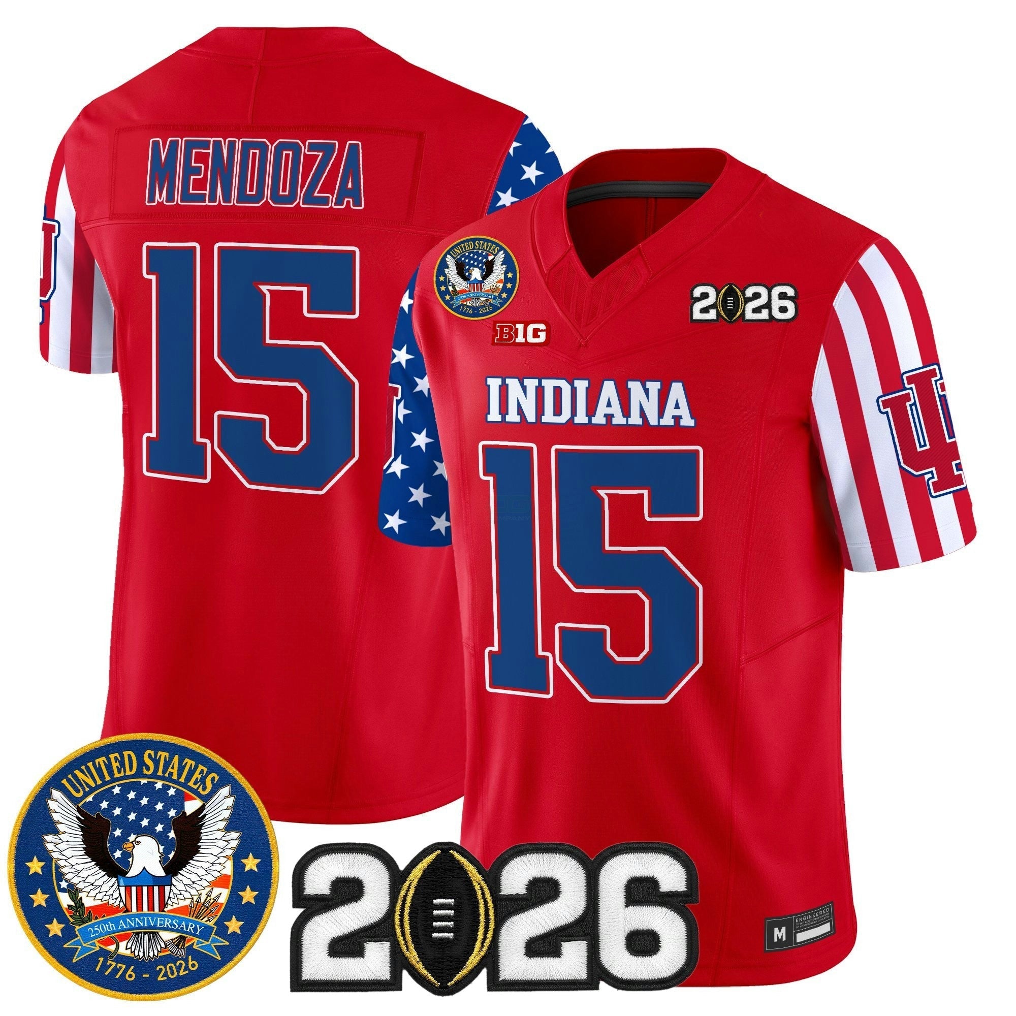 Camisa NCAA Ind "America250 Edition" Vapor Limited Jersey - 2026 College Football Playoff Final Patch