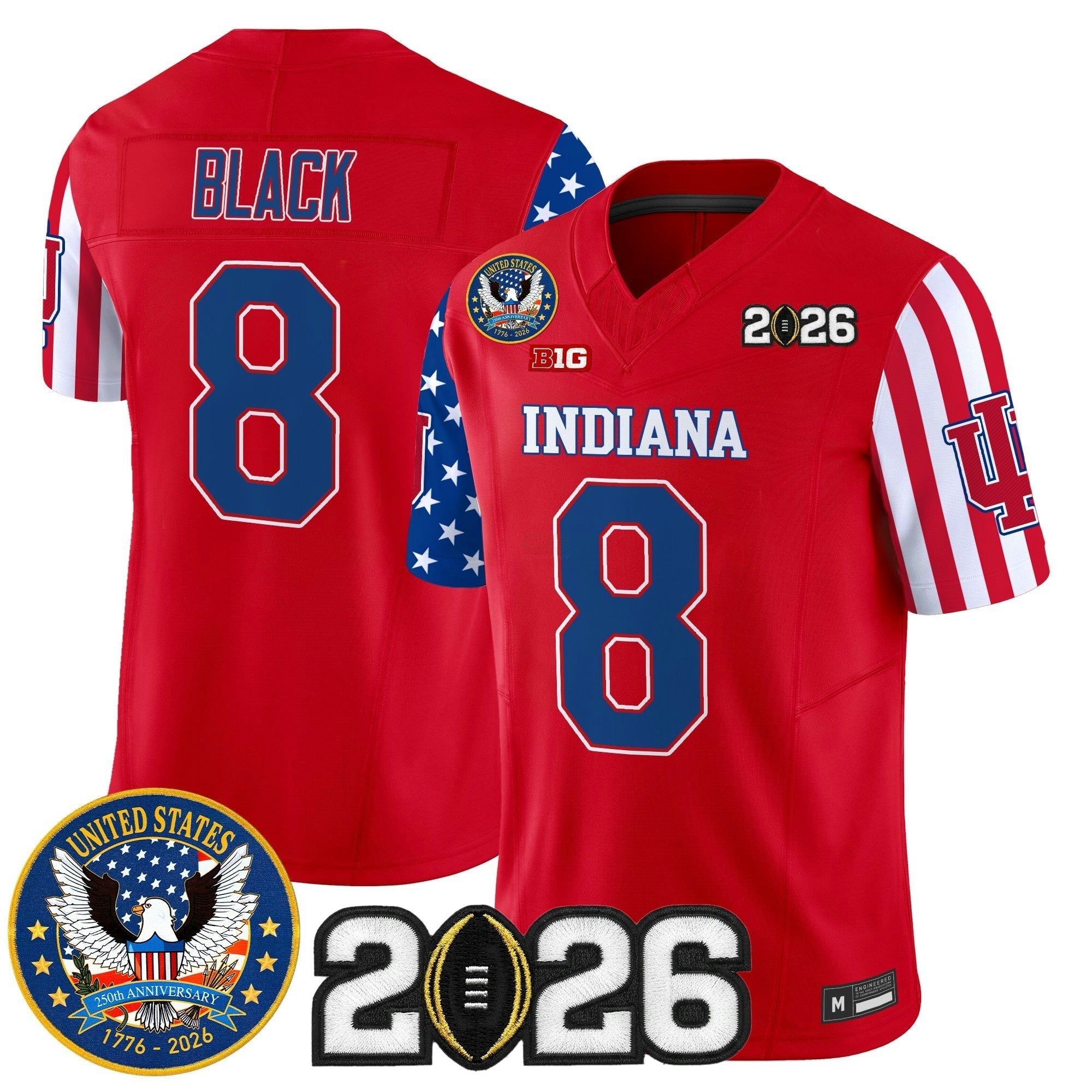 Camisa NCAA Ind "America250 Edition" Vapor Limited Jersey - 2026 College Football Playoff Final Patch
