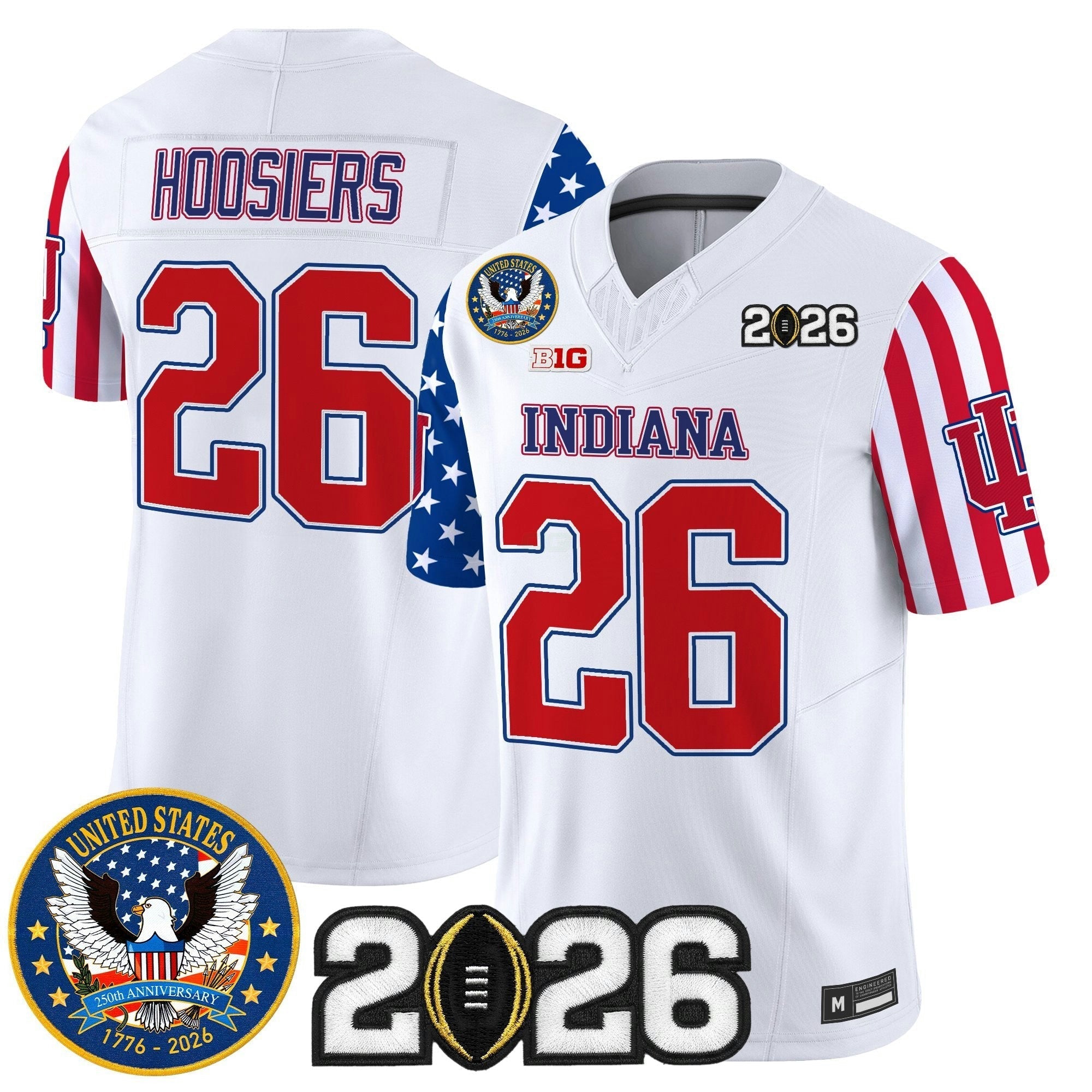 Camisa NCAA Ind "America250 Edition" Vapor Limited Jersey - 2026 College Football Playoff Final Patch