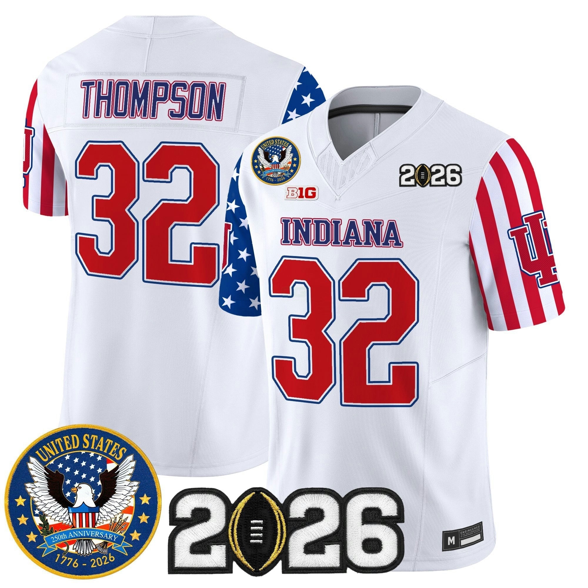 Camisa NCAA Ind "America250 Edition" Vapor Limited Jersey - 2026 College Football Playoff Final Patch
