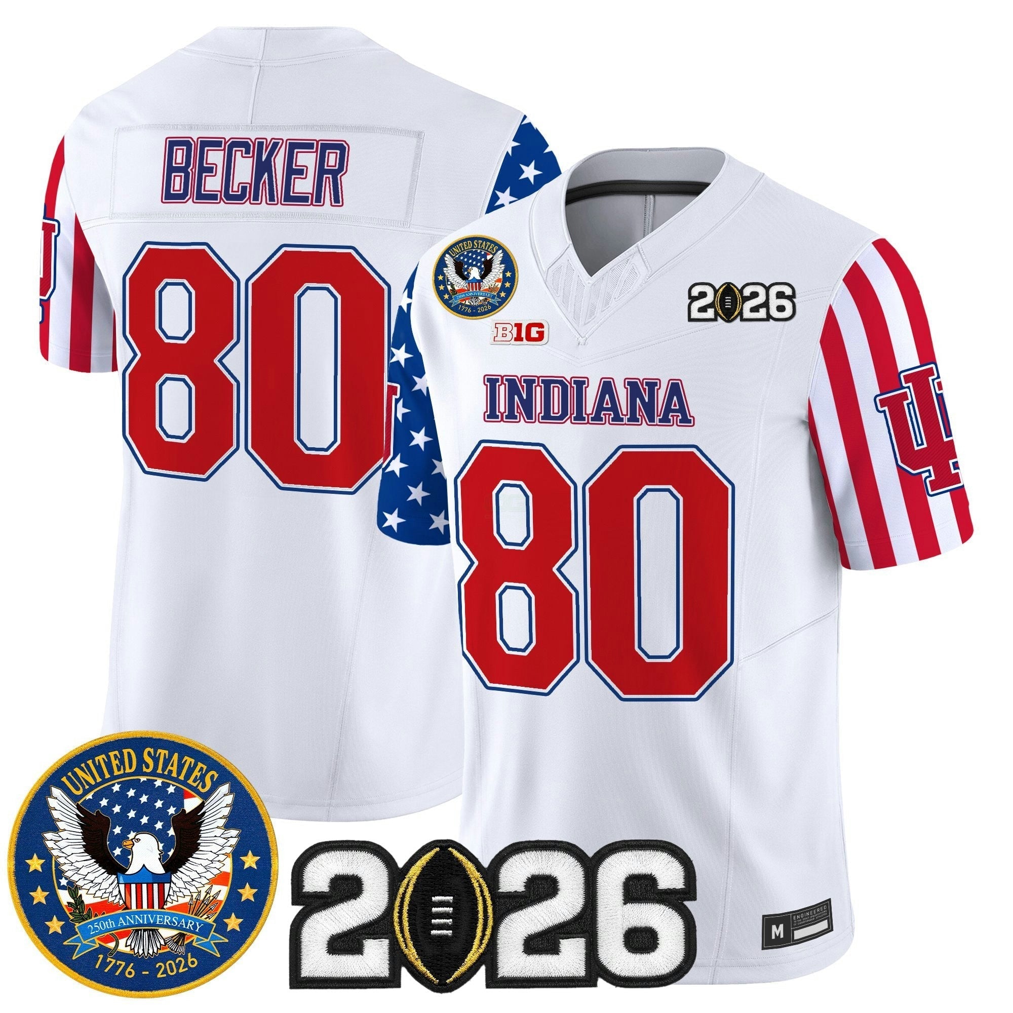 Camisa NCAA Ind "America250 Edition" Vapor Limited Jersey - 2026 College Football Playoff Final Patch