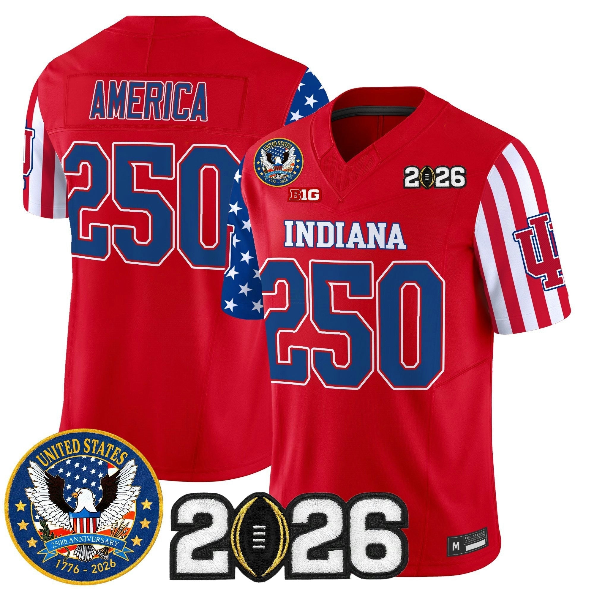 Camisa NCAA Ind "America250 Edition" Vapor Limited Jersey - 2026 College Football Playoff Final Patch
